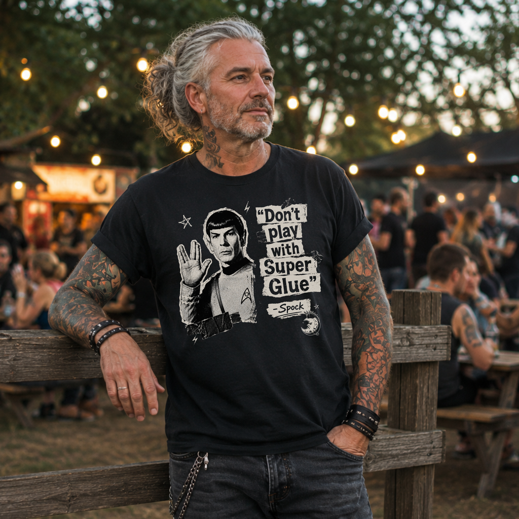 DON'T PLAY WITH SUPER GLUE - Heavy Cotton T-Shirt