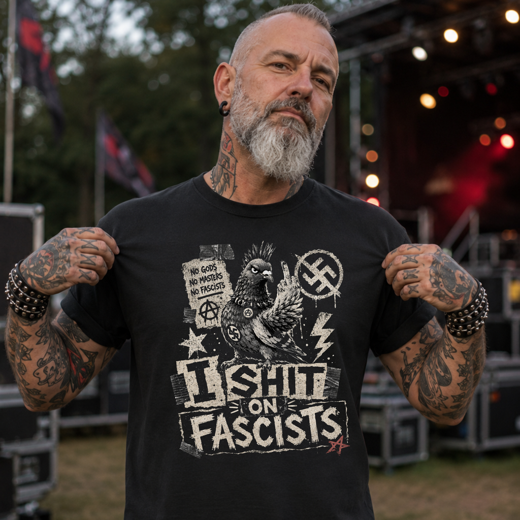 I SHIT ON FASCISTS - Heavy Cotton T-Shirt