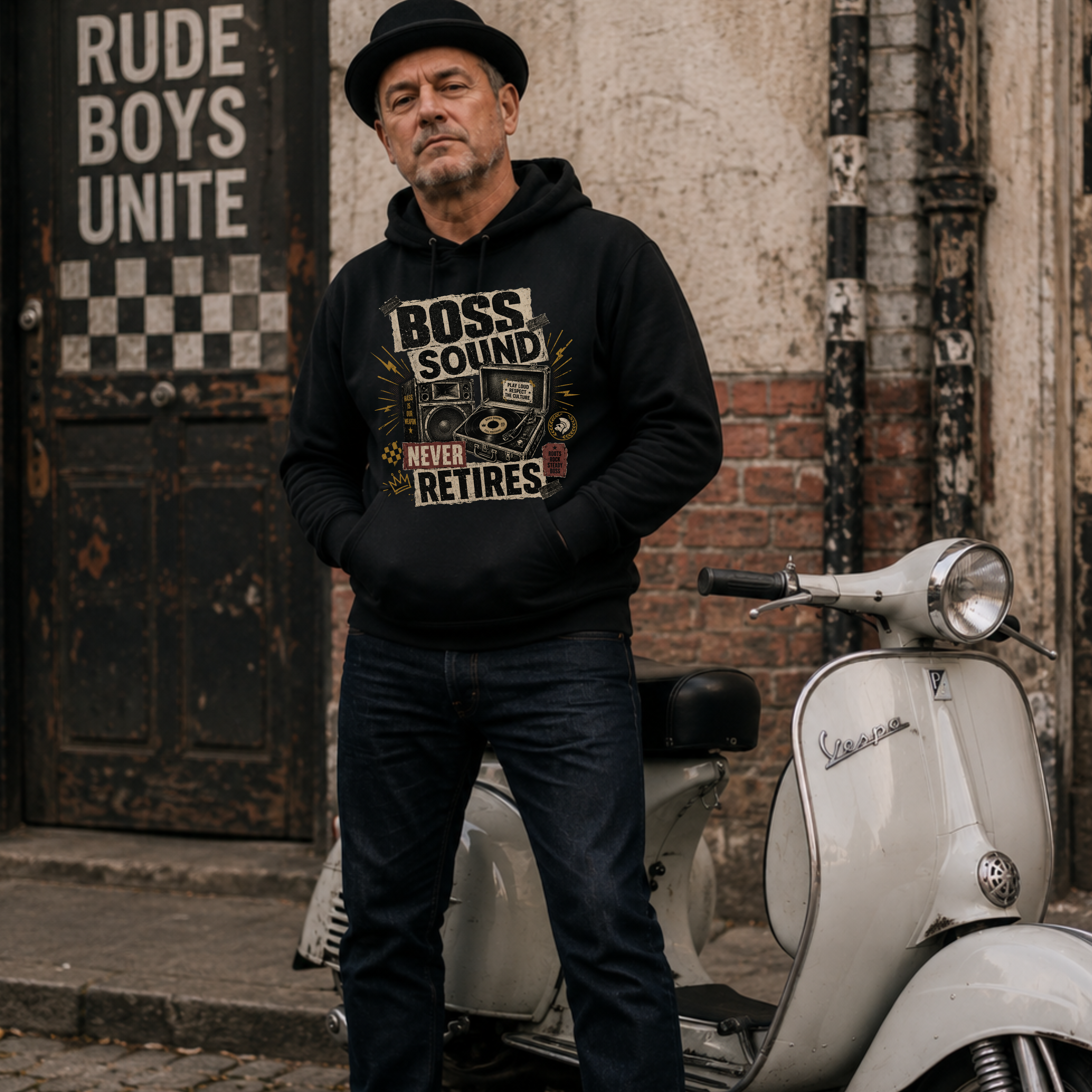 BOSS SOUND NEVER RETIRES - Basic Unisex Hoodie
