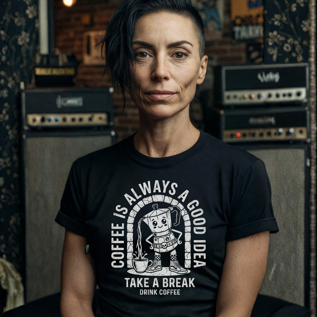 PUNK BREW – Coffee Is Always A Good Idea - Heavy Cotton T-Shirt