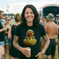 PUNK DUCK MONUMENT - Heavy Cotton T-Shirt