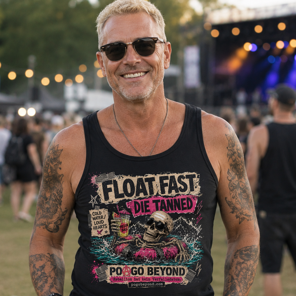 Float Fast Die Tanned – Punk Festival Tanktop