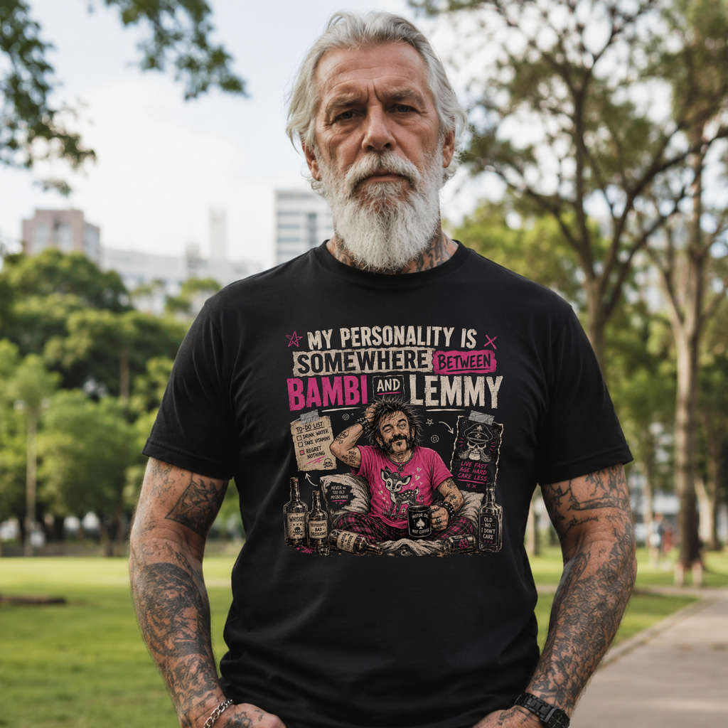 BETWEEN BAMBI & LEMMY - Heavy Cotton T-Shirt