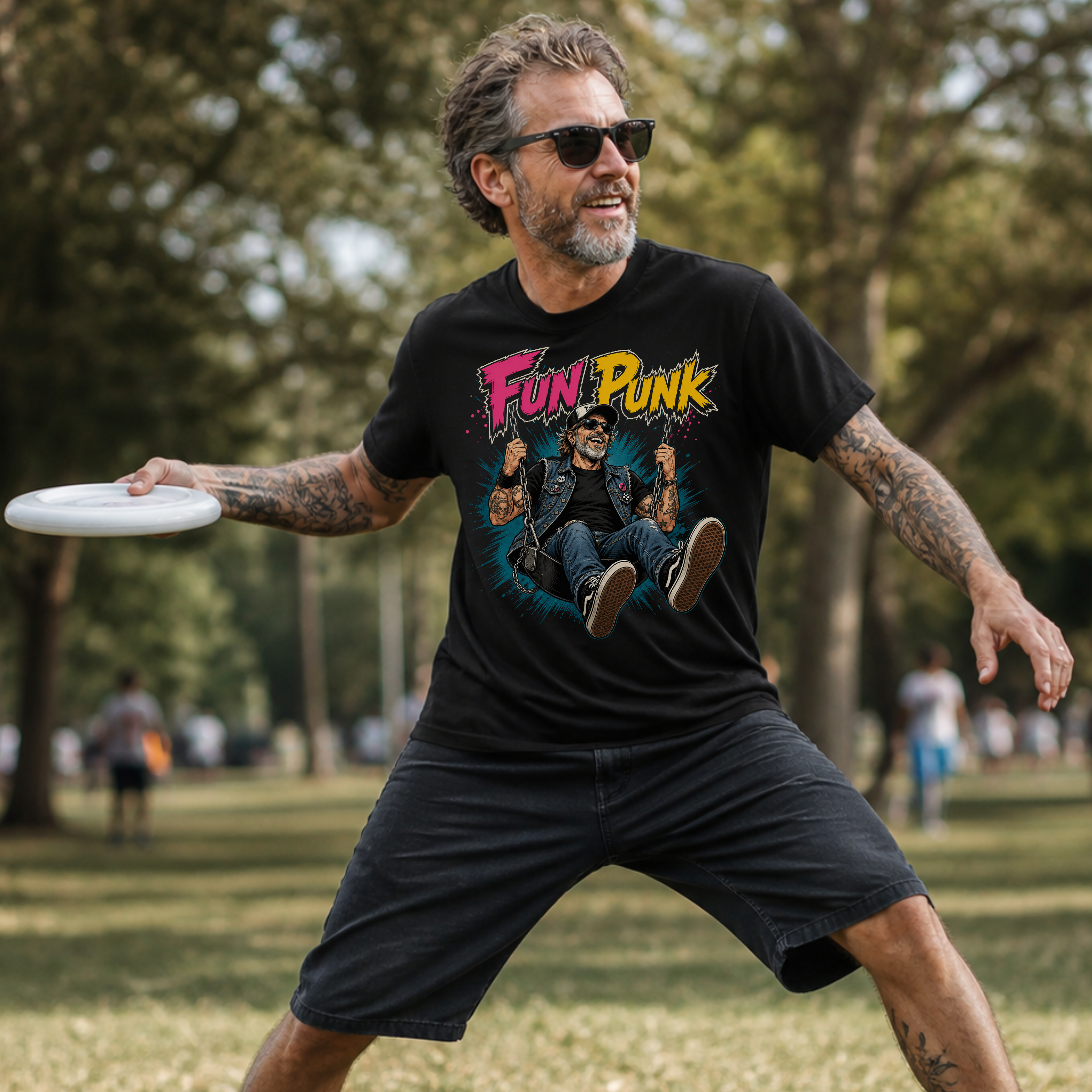 FUN PUNK SWING - Heavy Cotton T-Shirt