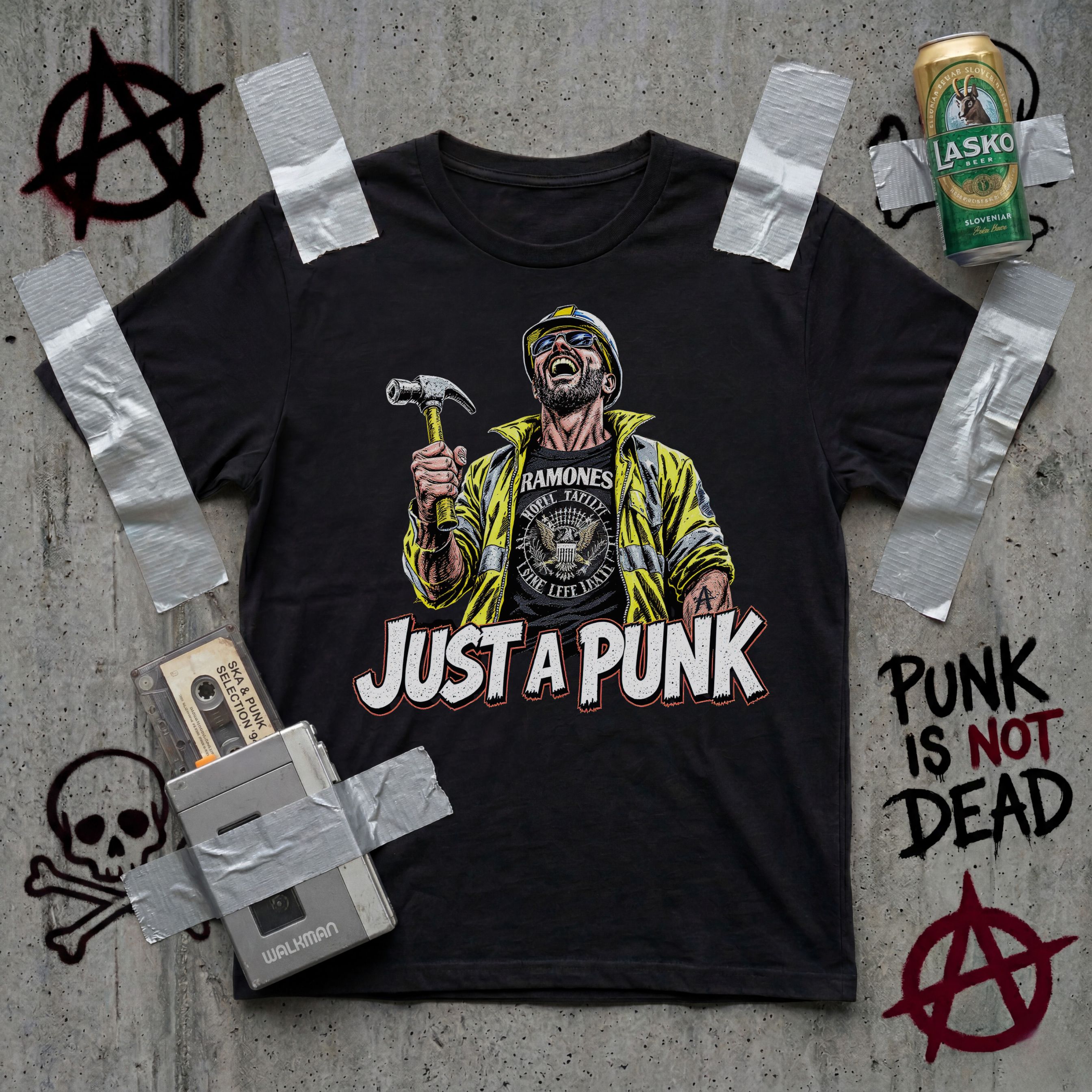 JUST A PUNK - Heavy Cotton T-Shirt