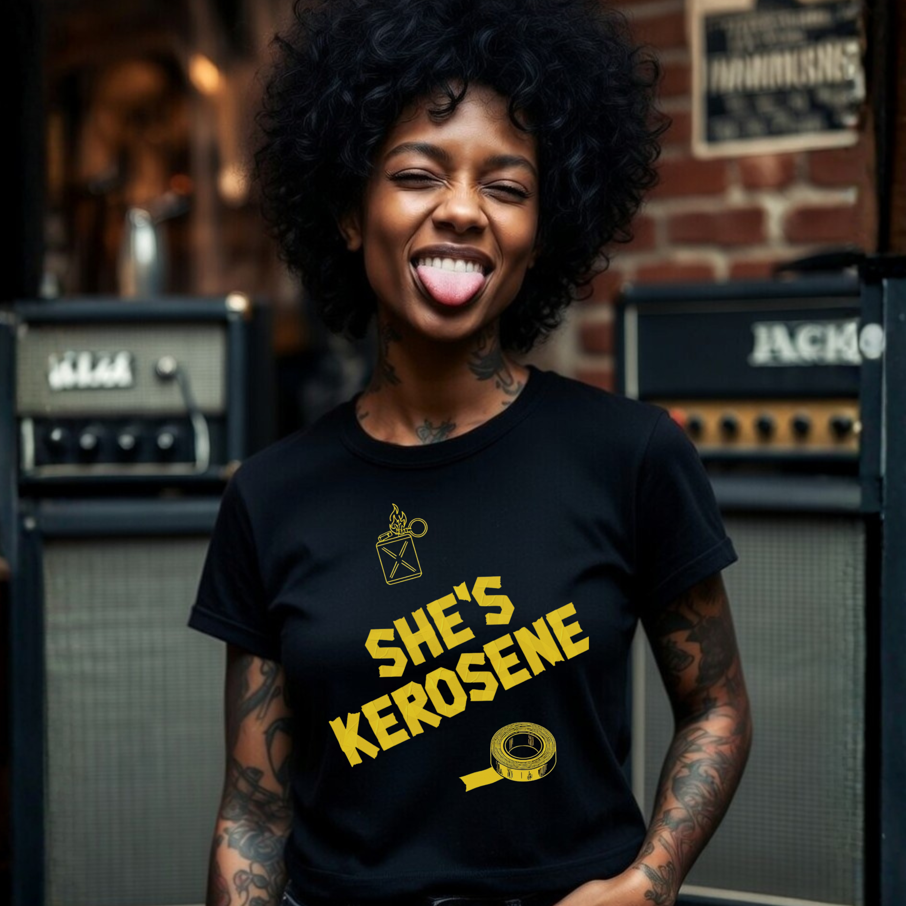 SHE's KEROSENE - Heavy Cotton T-Shirt