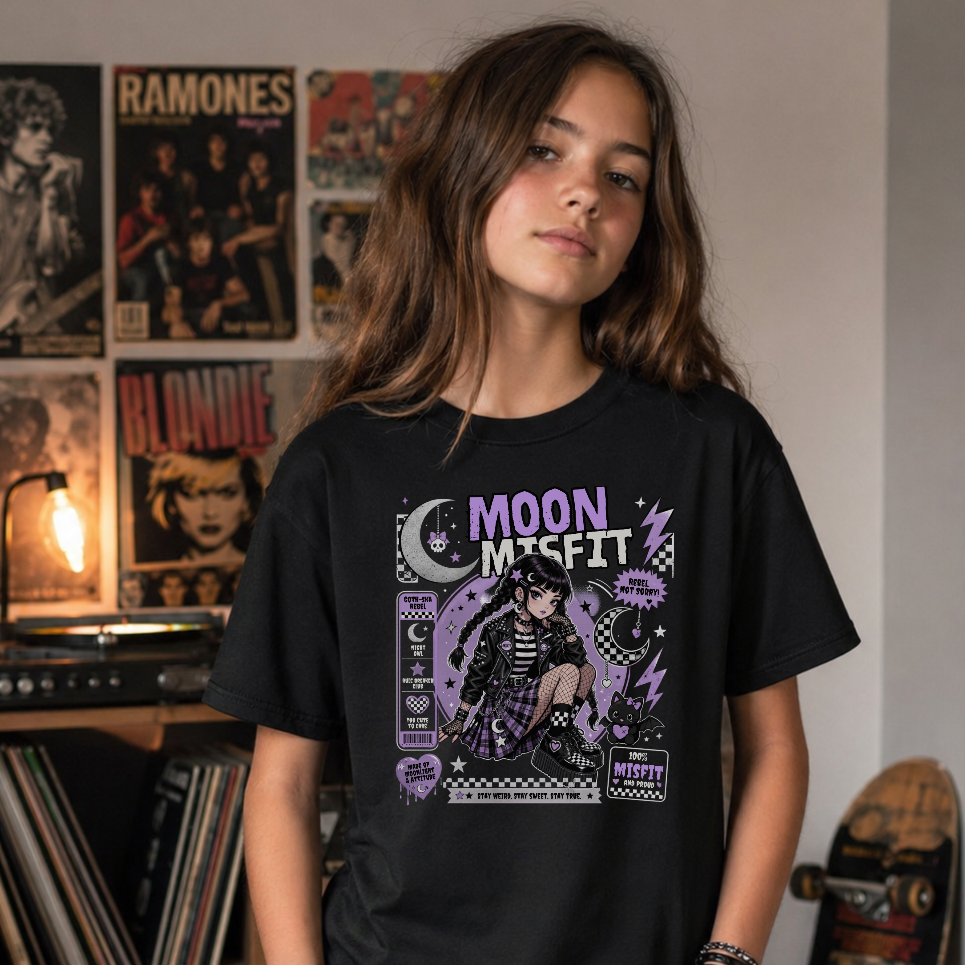 MOON MISFIT - Heavy Cotton T-Shirt