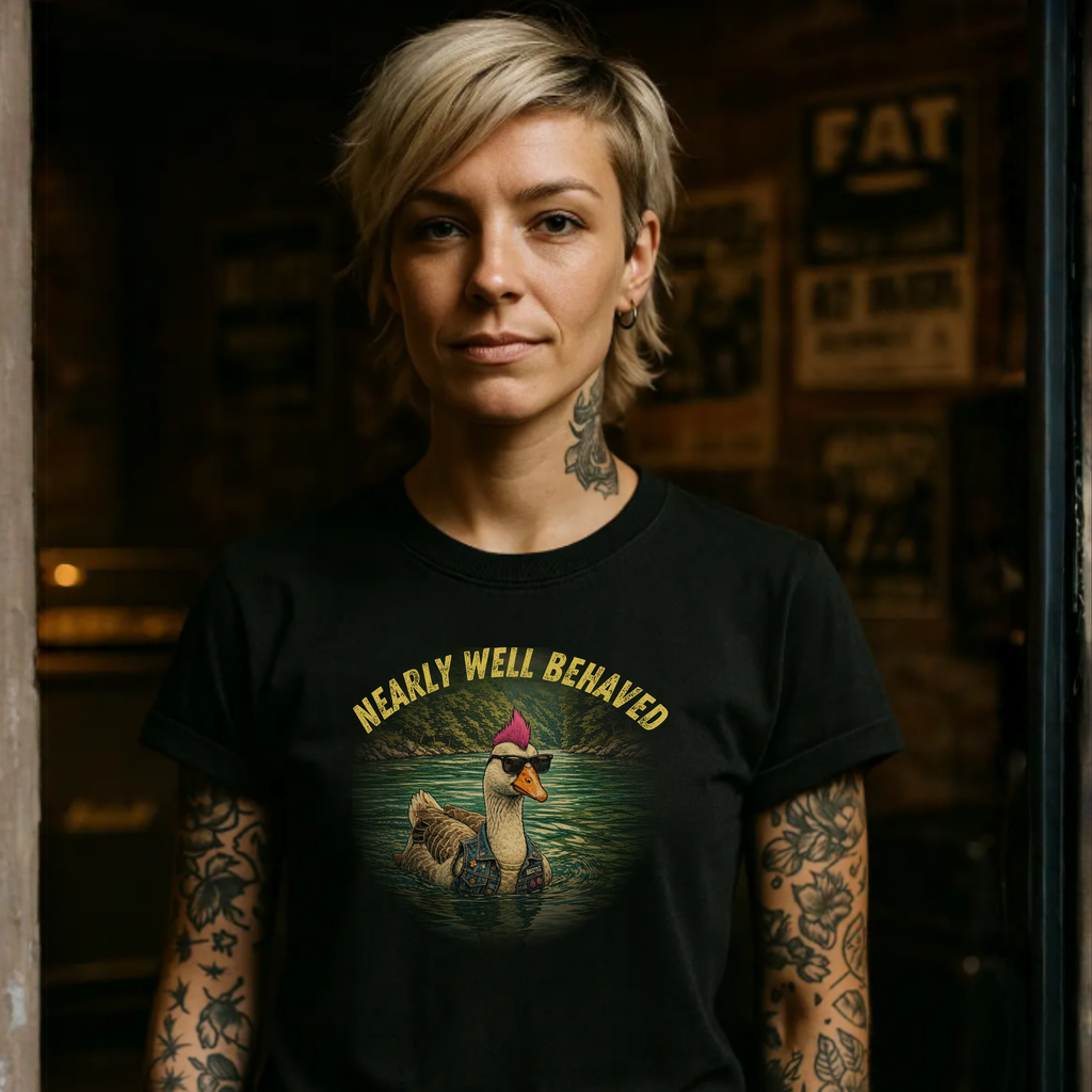 NEARLY BEHAVED - Heavy Cotton T-Shirt