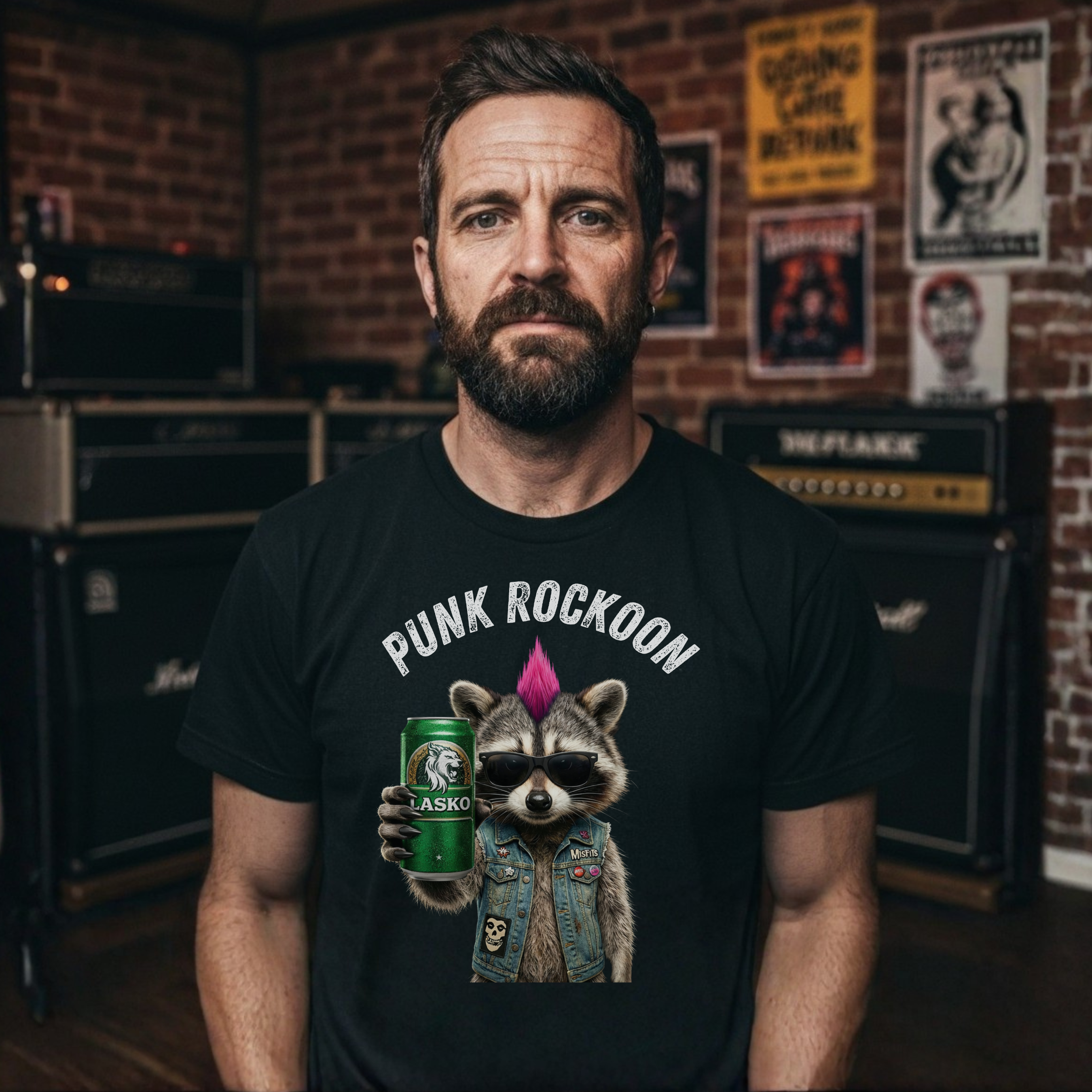 PUNK ROCKOON - Heavy Cotton T-Shirt