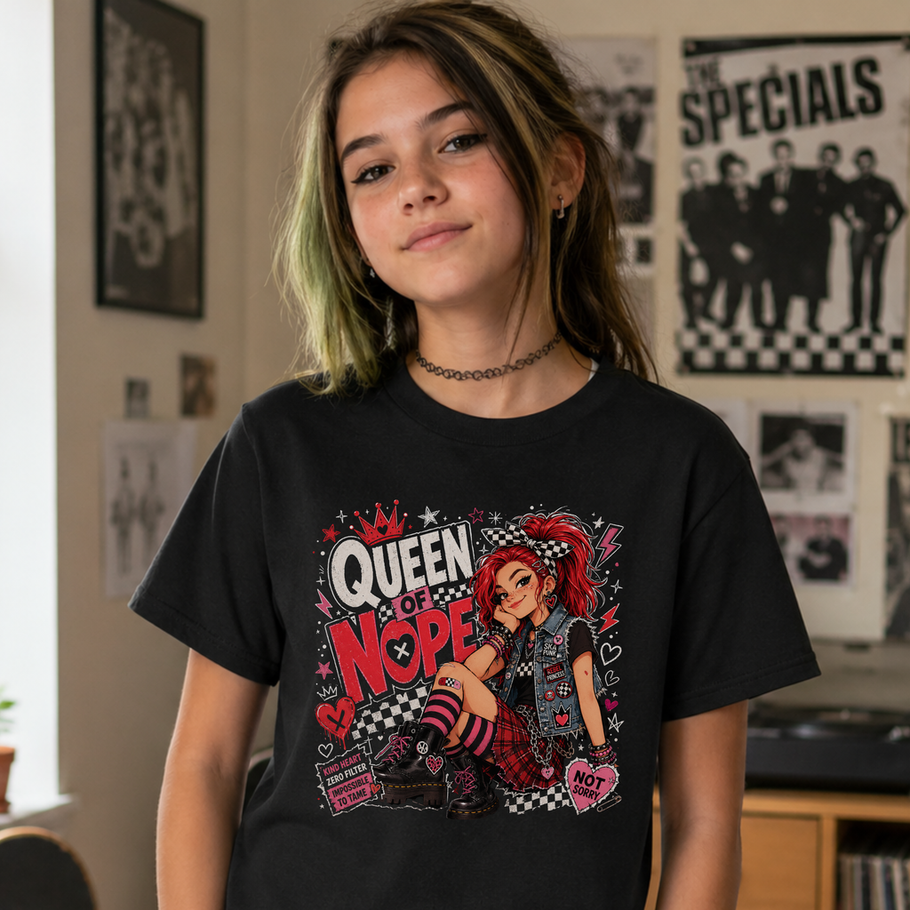 QUEEN OF NOPE - Heavy Cotton T-Shirt