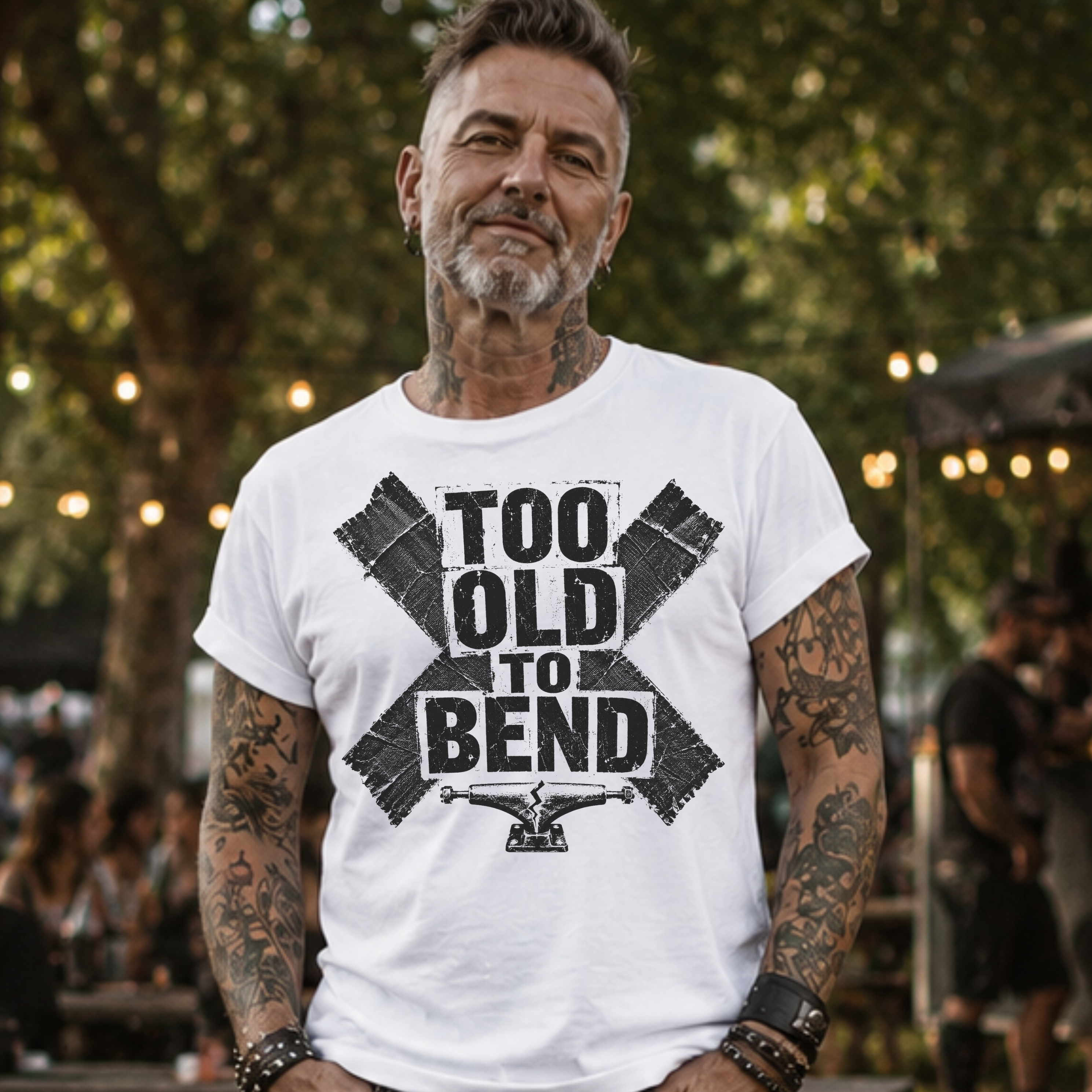 TOO OLD TO BEND - Heavy Cotton T-Shirt