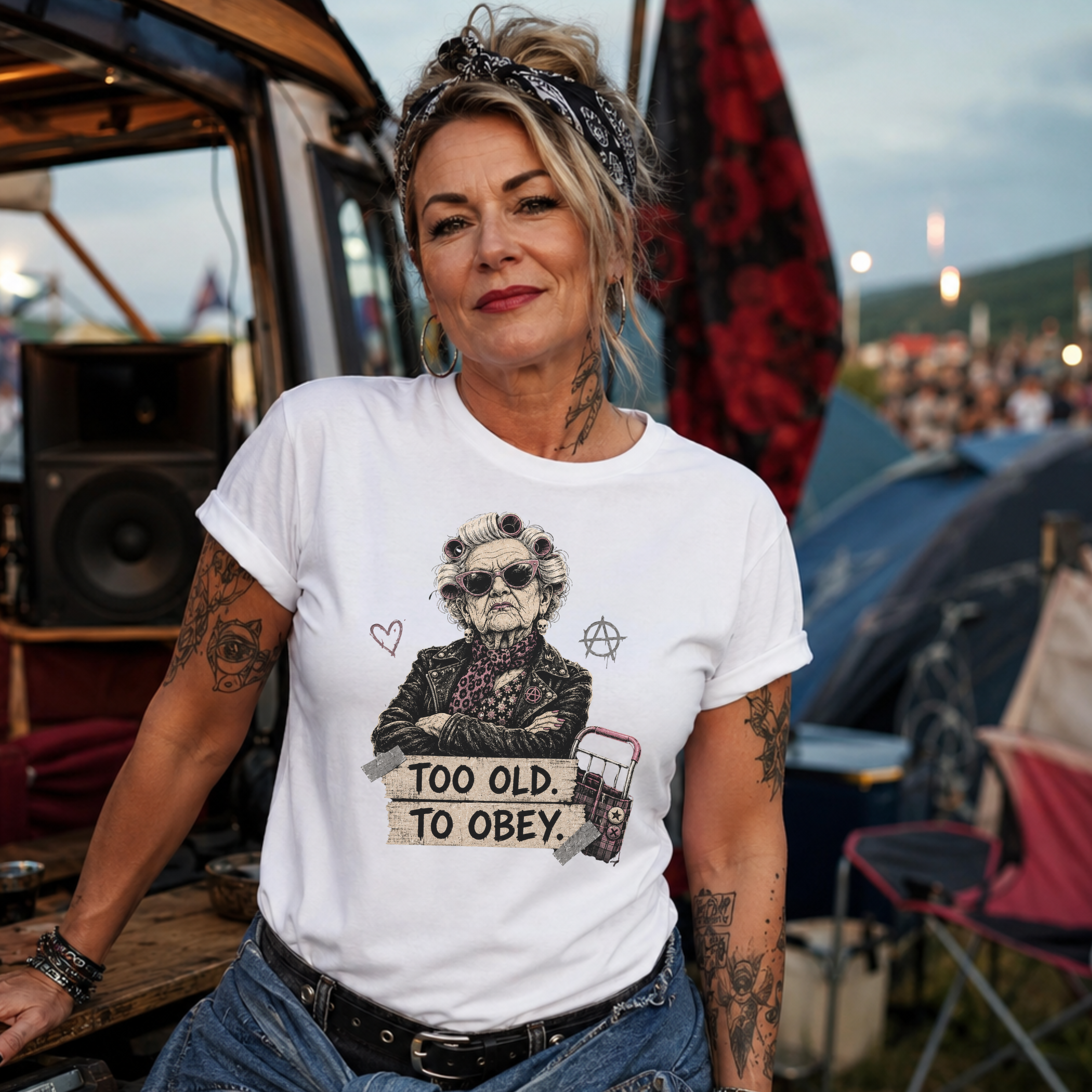 TOO OLD TO OBEY - Heavy Cotton T-Shirt