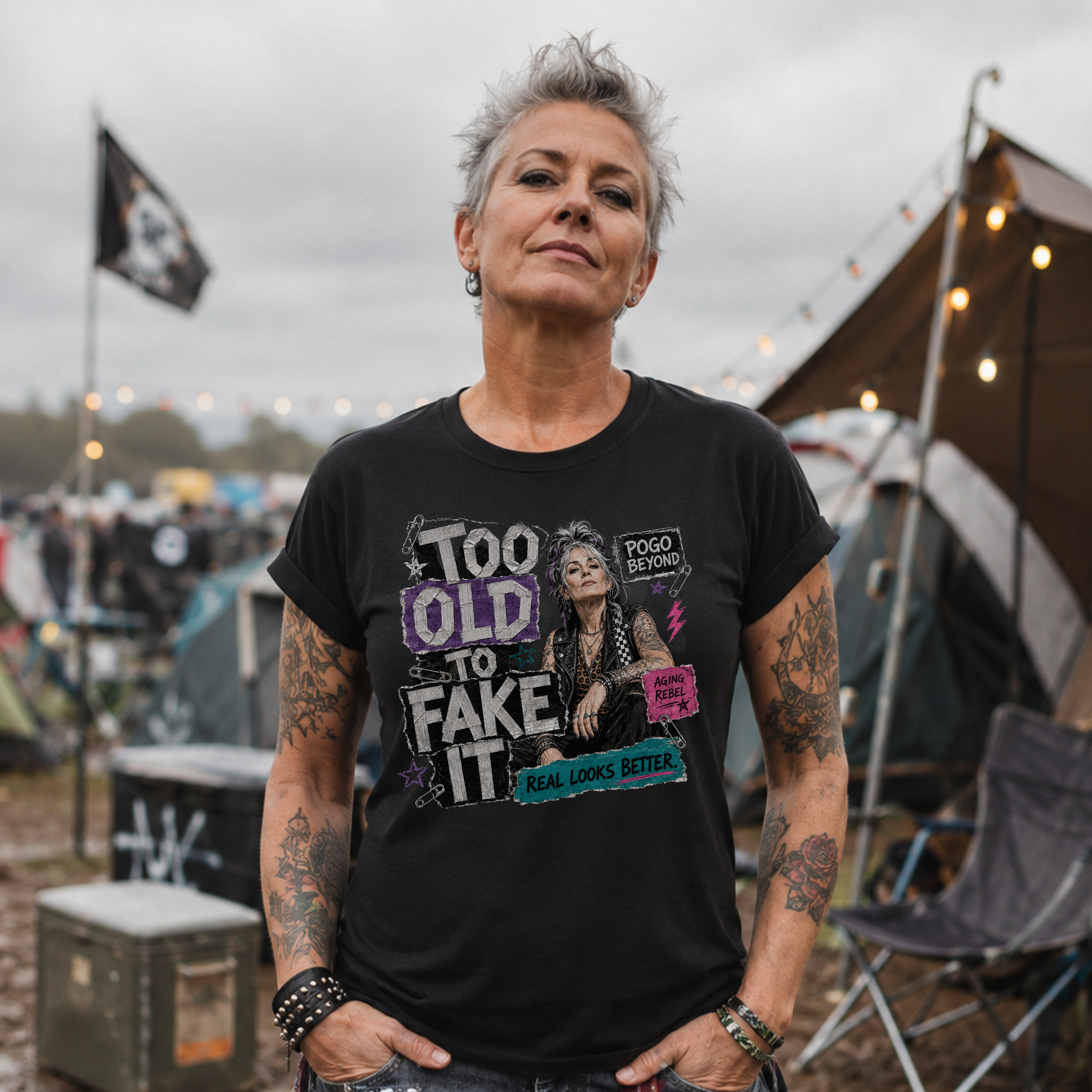 TOO OLD TO FAKE IT - Heavy Cotton T-Shirt