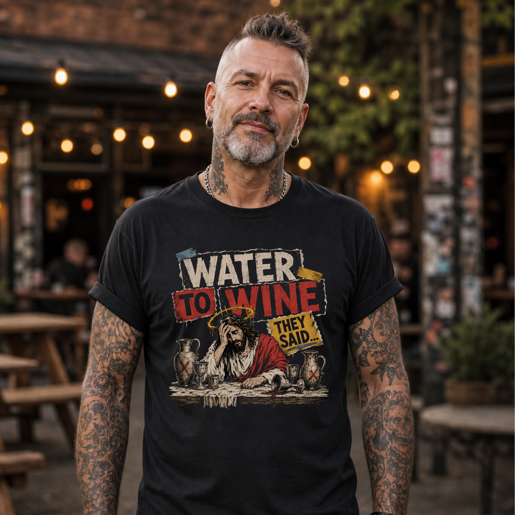 WATER TO WINE - Heavy Cotton T-Shirt