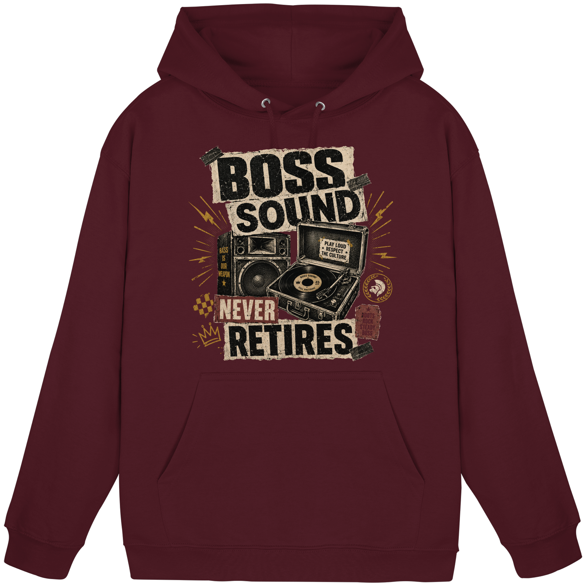 BOSS SOUND NEVER RETIRES - Basic Unisex Hoodie