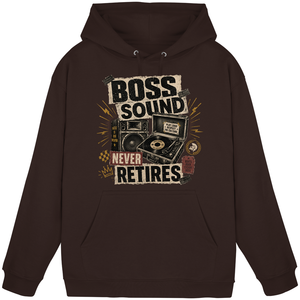 BOSS SOUND NEVER RETIRES - Basic Unisex Hoodie