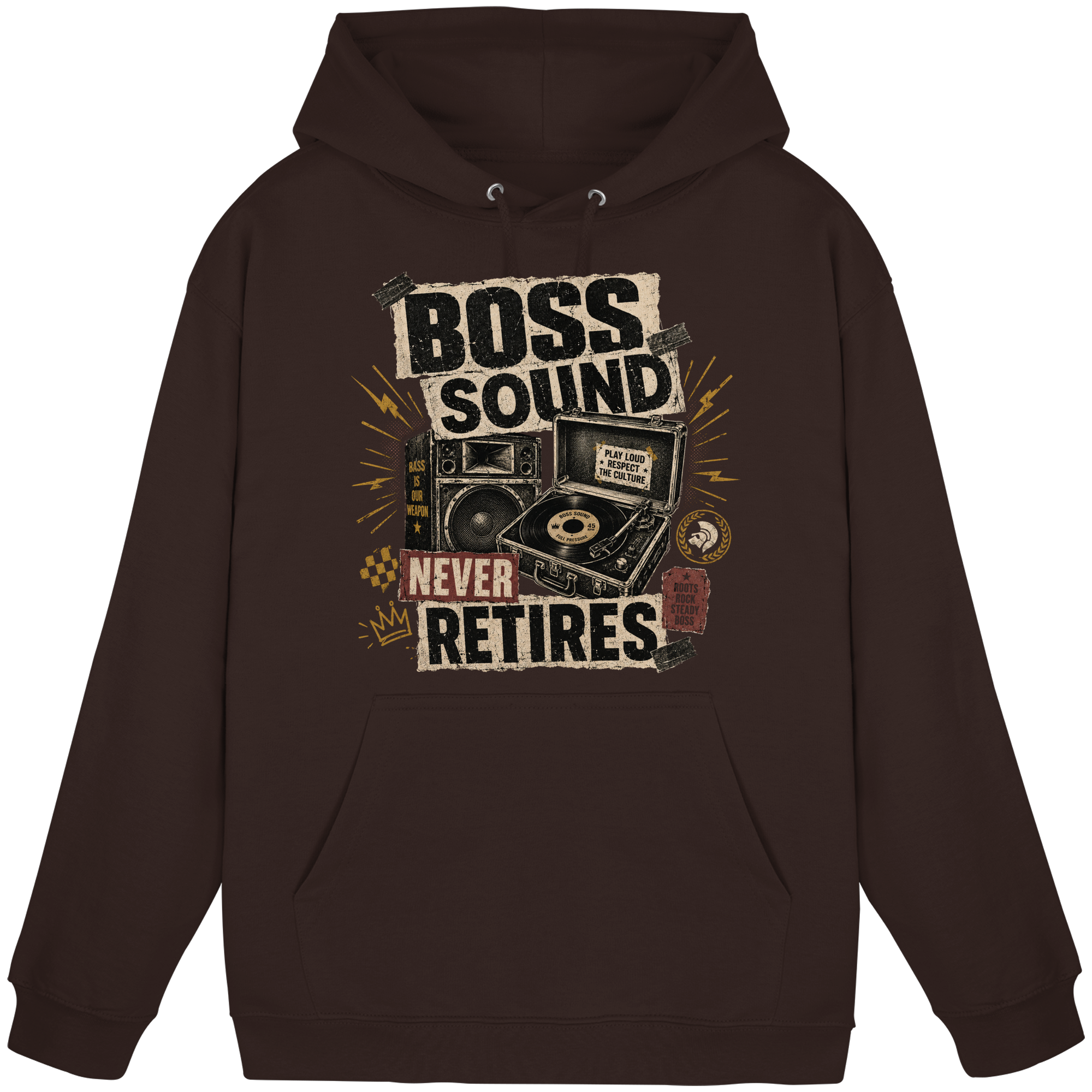 BOSS SOUND NEVER RETIRES - Basic Unisex Hoodie