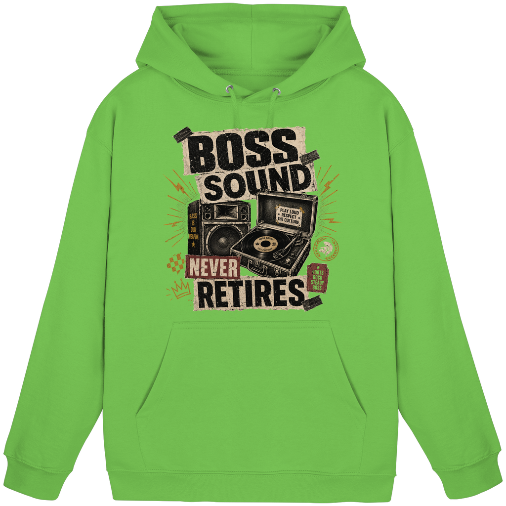 BOSS SOUND NEVER RETIRES - Basic Unisex Hoodie