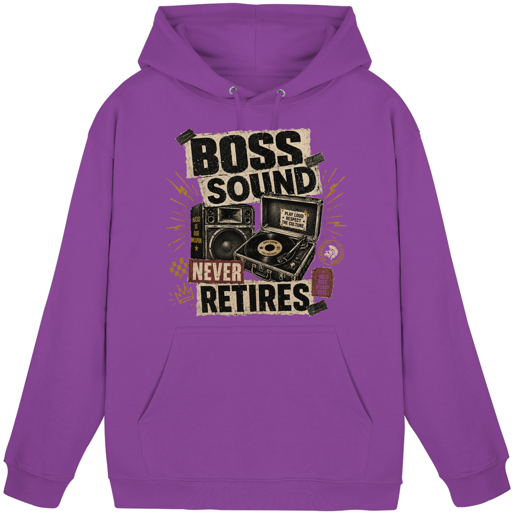 BOSS SOUND NEVER RETIRES - Basic Unisex Hoodie