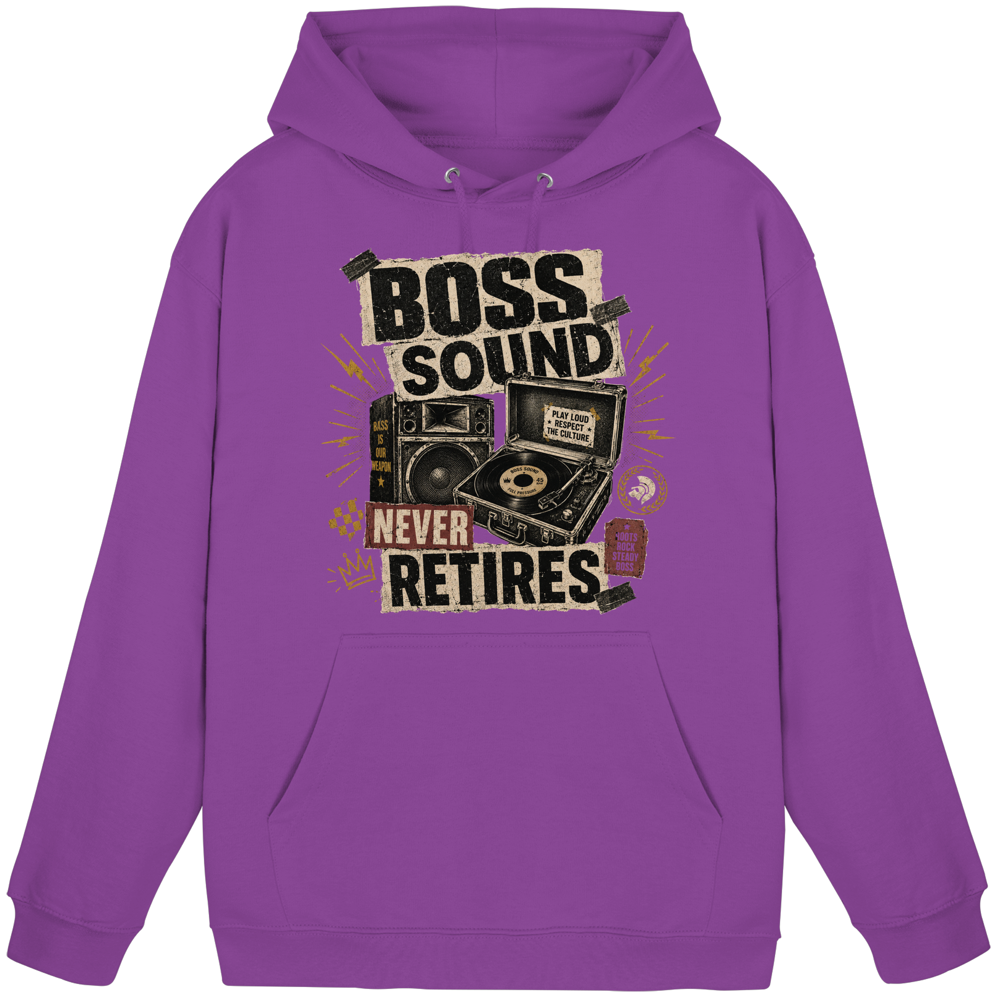 BOSS SOUND NEVER RETIRES - Basic Unisex Hoodie