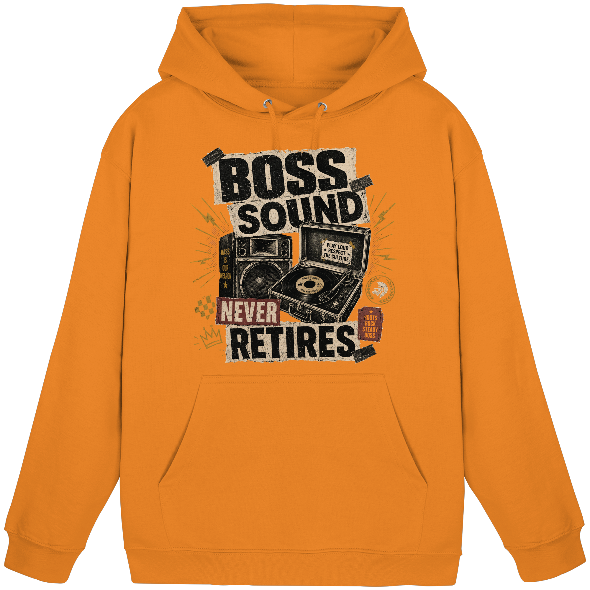 BOSS SOUND NEVER RETIRES - Basic Unisex Hoodie