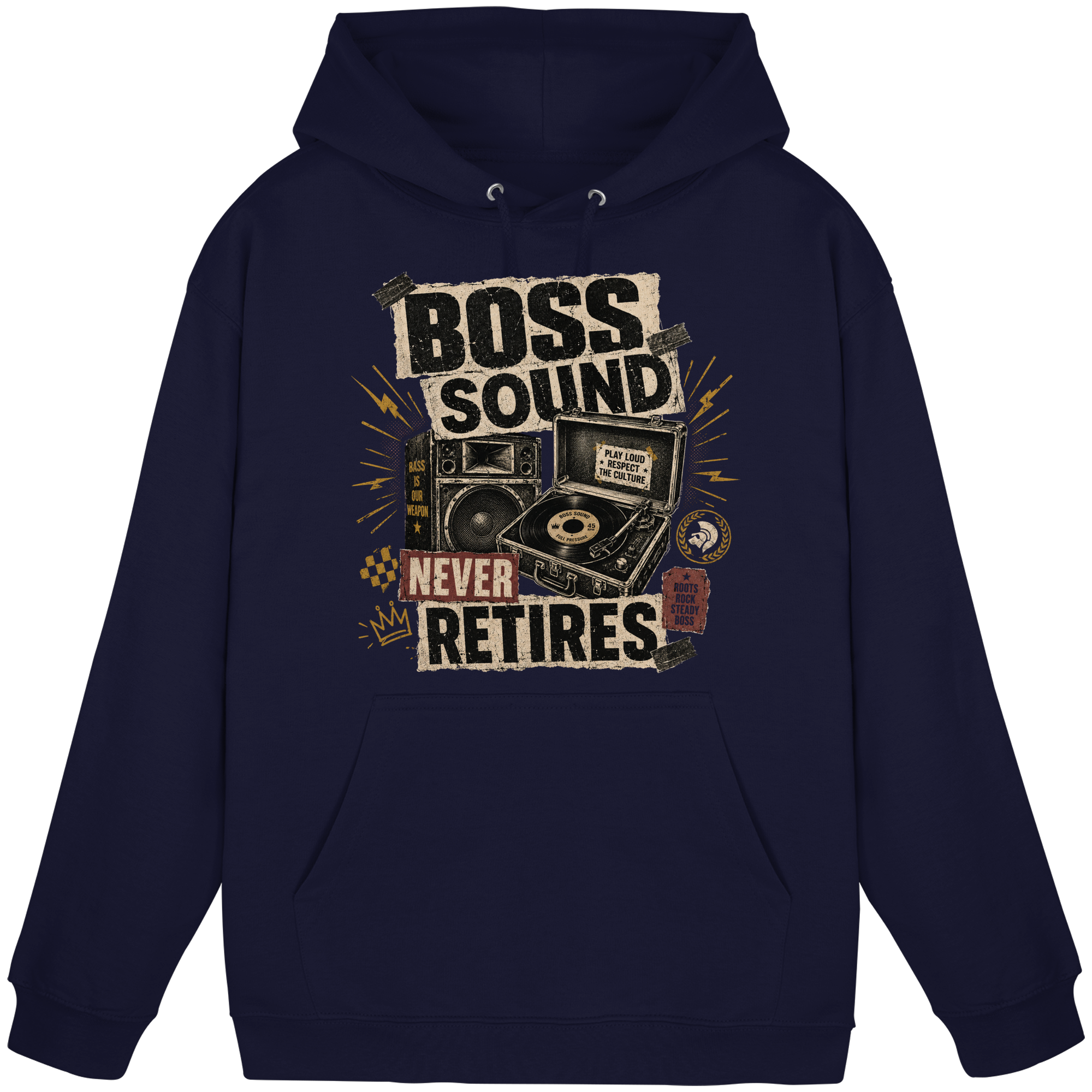 BOSS SOUND NEVER RETIRES - Basic Unisex Hoodie