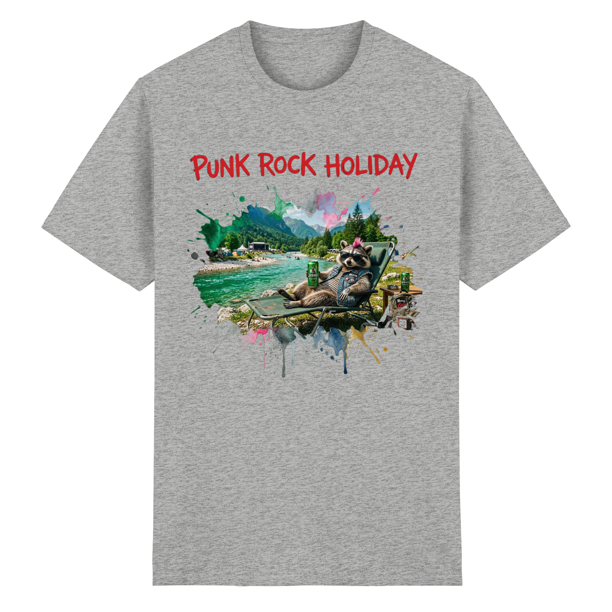 PUNK ROCK HOLIDAY - Lazy Rockoon - Heavy Cotton T-Shirt