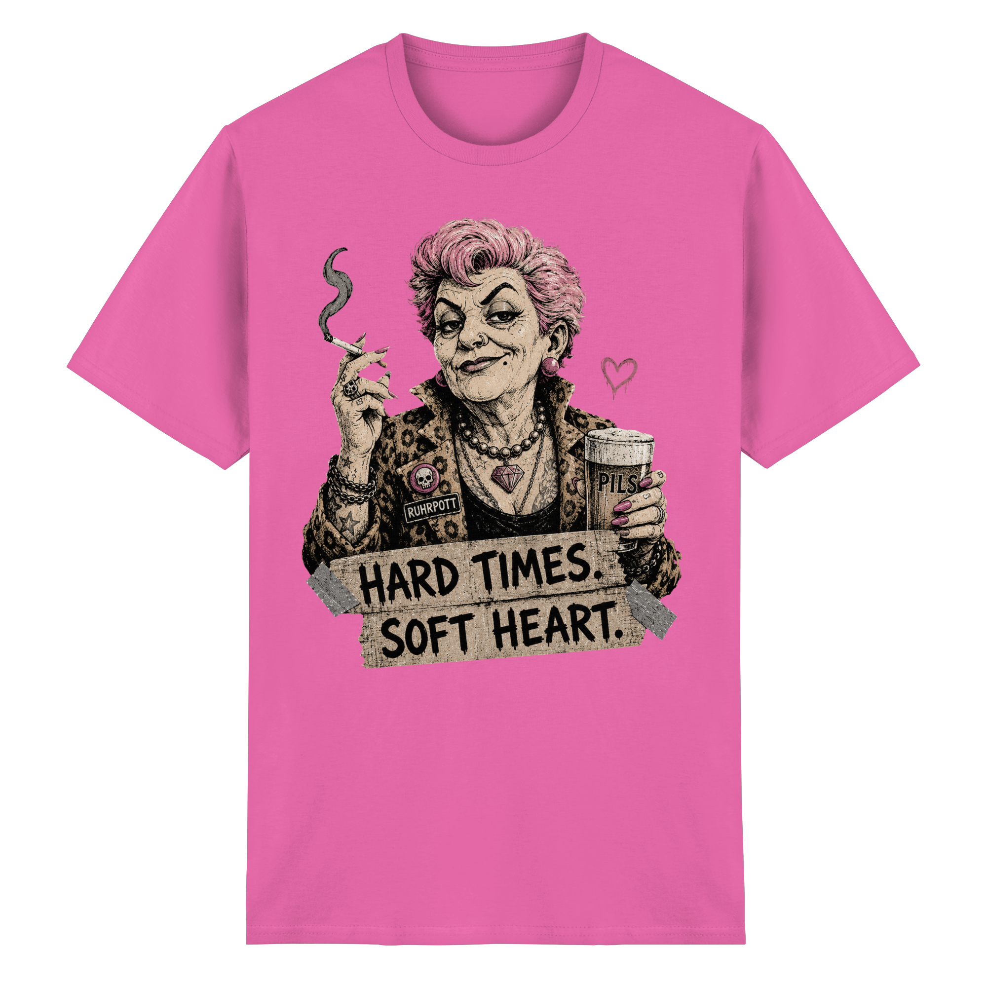 HARD TIMES SOFT HEART - Heavy Cotton T-Shirt