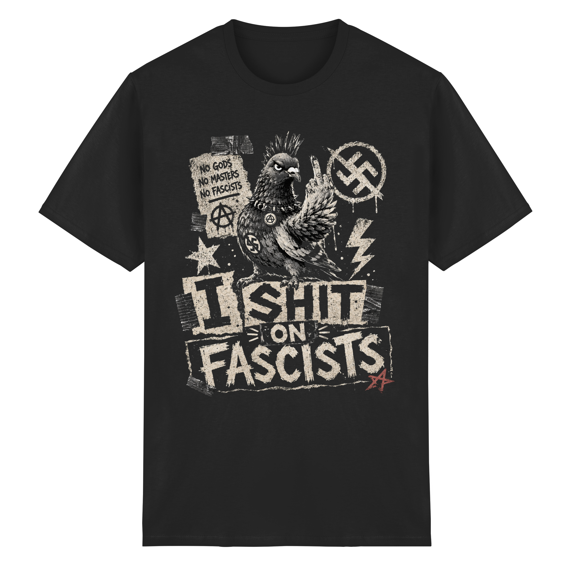 I SHIT ON FASCISTS - Heavy Cotton T-Shirt