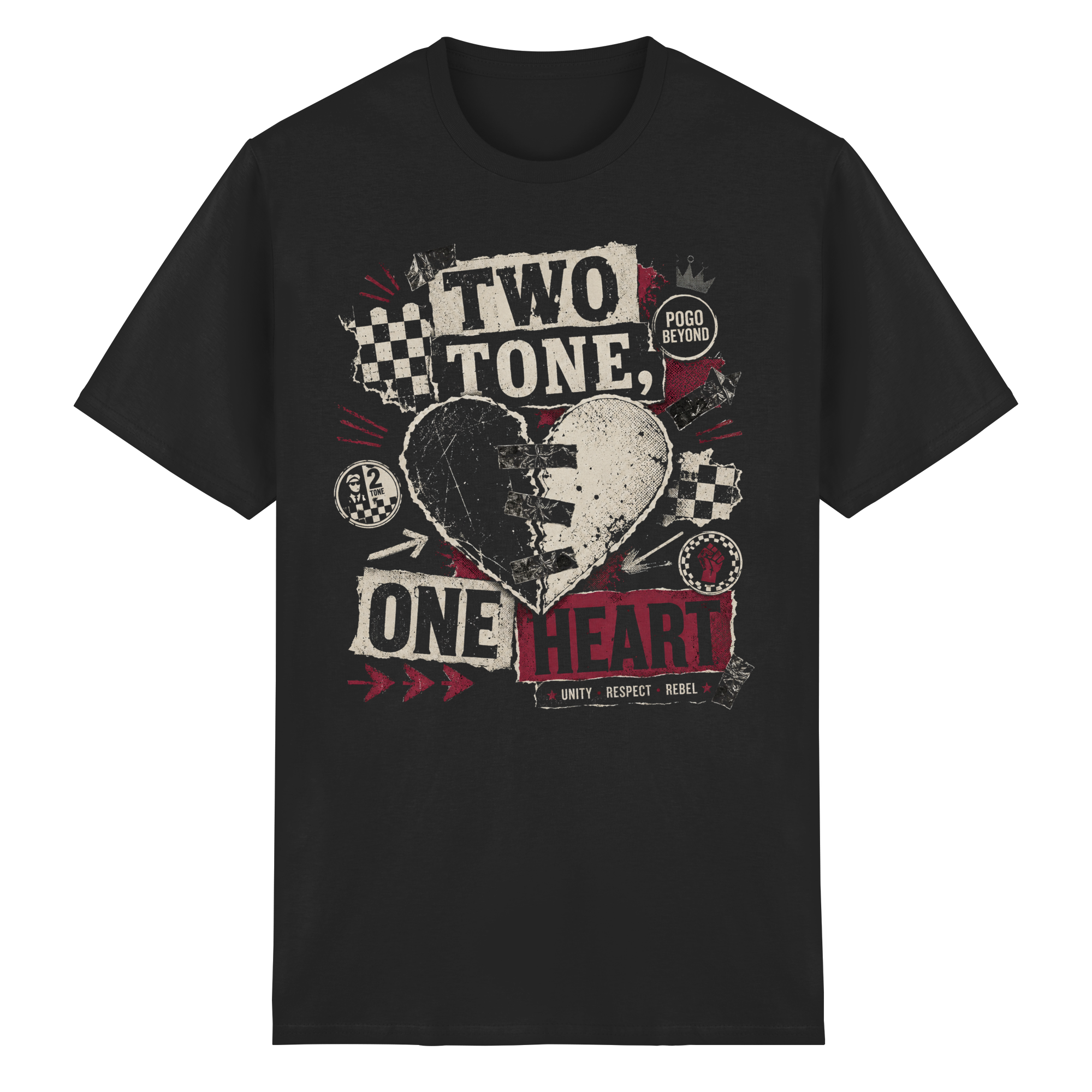 2 TONE, ONE HEART - Heavy Cotton T-Shirt