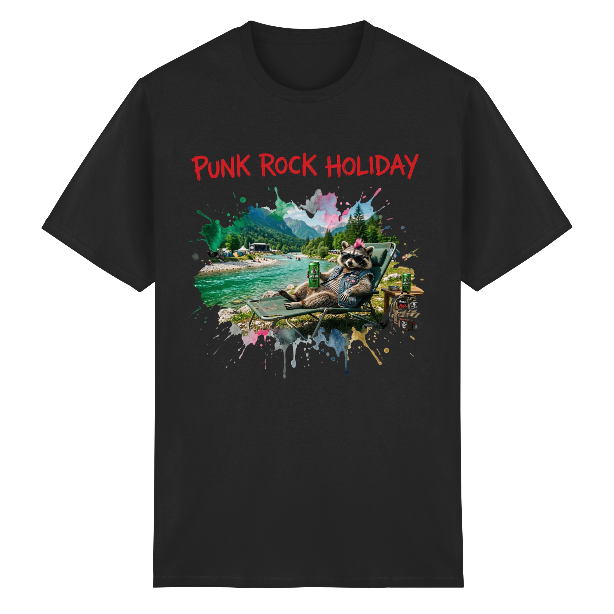 PUNK ROCK HOLIDAY - Lazy Rockoon - Heavy Cotton T-Shirt