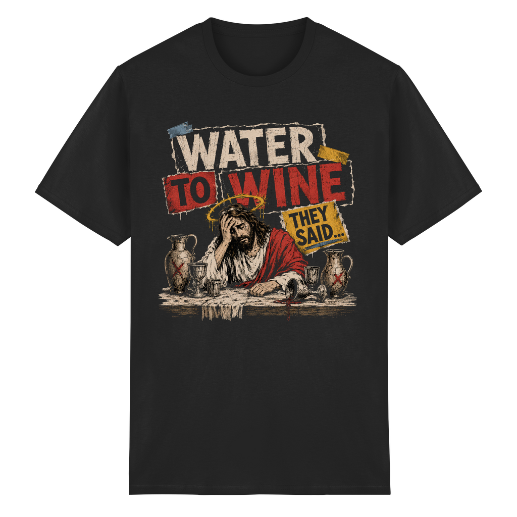 WATER TO WINE - Heavy Cotton T-Shirt