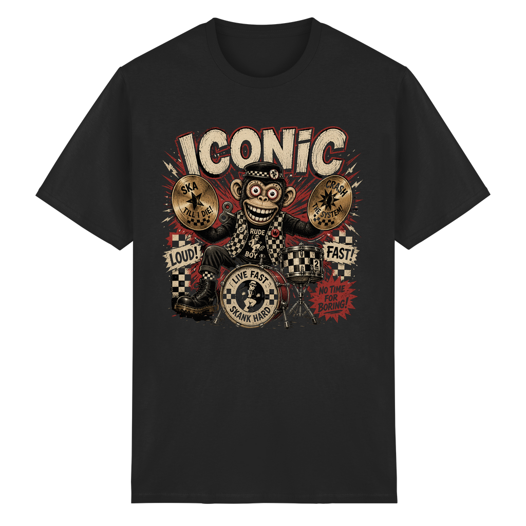 RUDE BOY MONKEY - Heavy Cotton T-Shirt