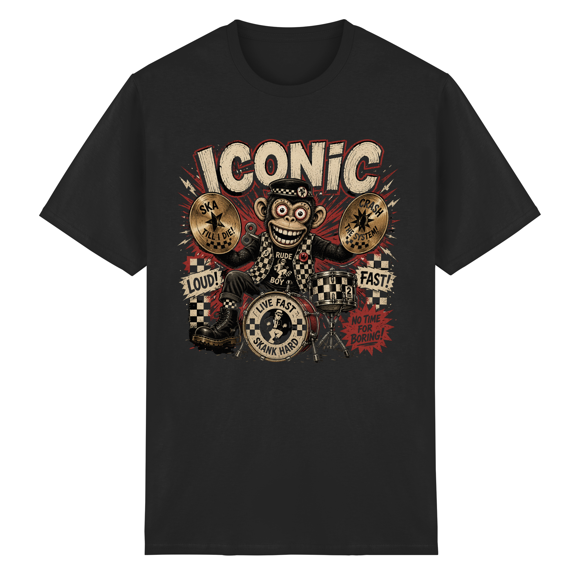 RUDE BOY MONKEY - Heavy Cotton T-Shirt