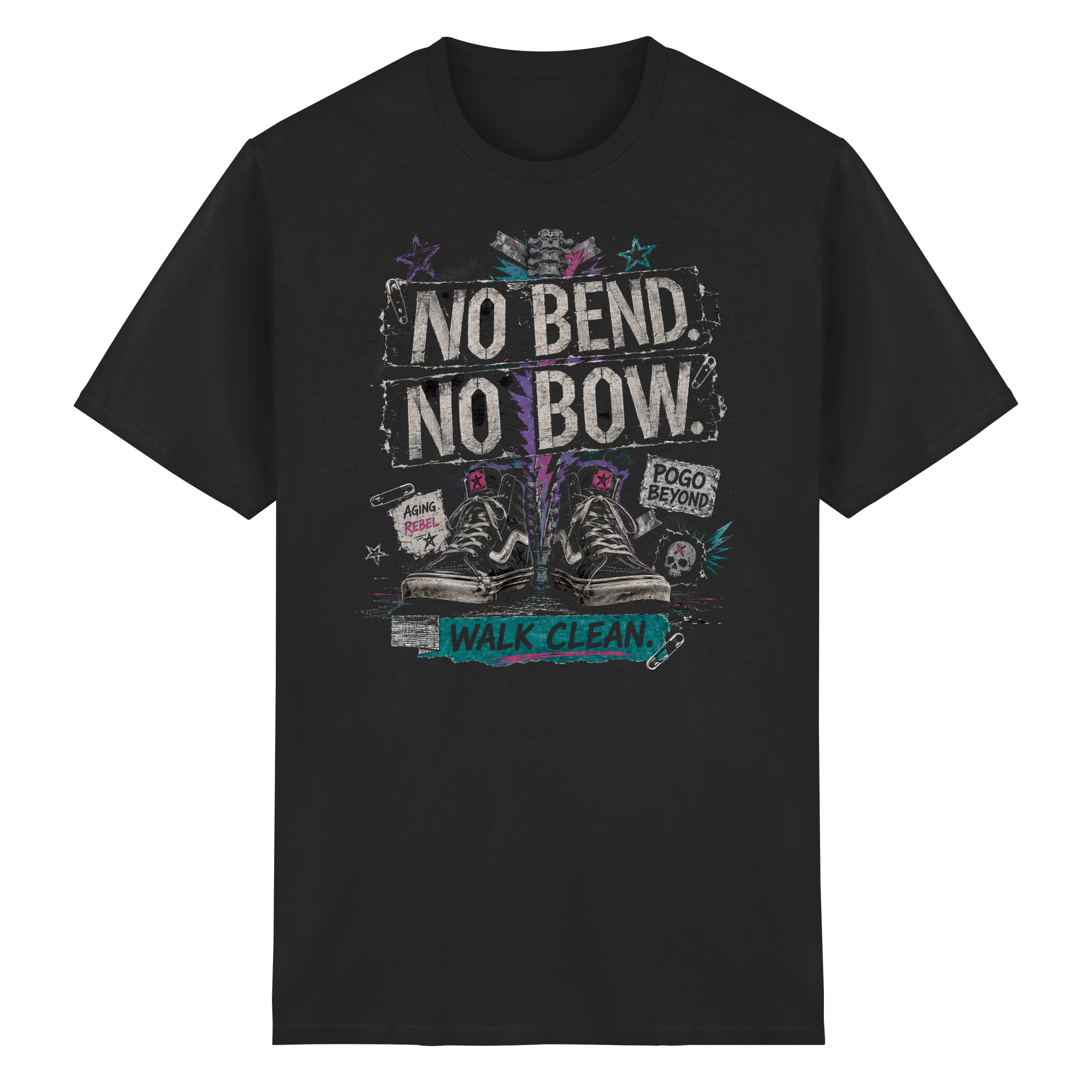 NO BEND. NO BOW. - Heavy Cotton T-Shirt