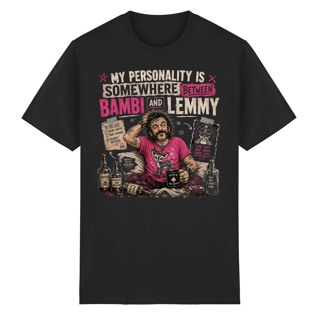 BETWEEN BAMBI & LEMMY - Heavy Cotton T-Shirt