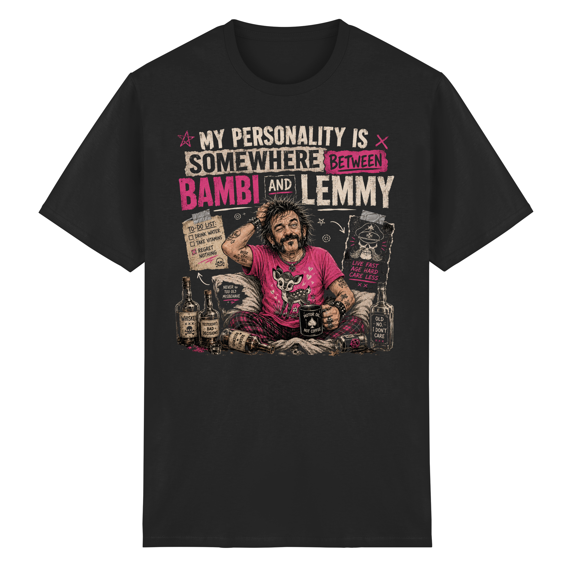 BETWEEN BAMBI & LEMMY - Heavy Cotton T-Shirt