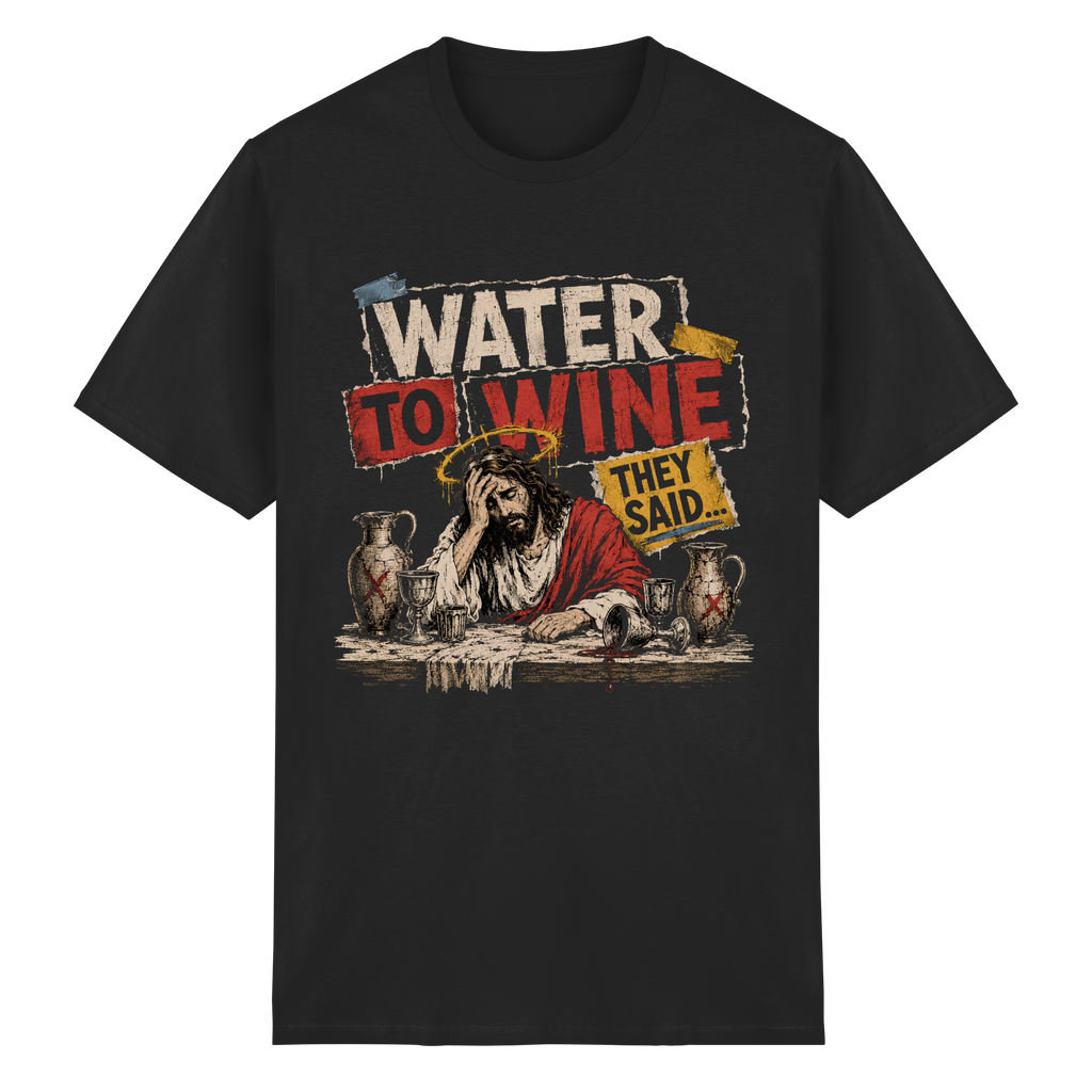 WATER TO WINE - Heavy Cotton T-Shirt