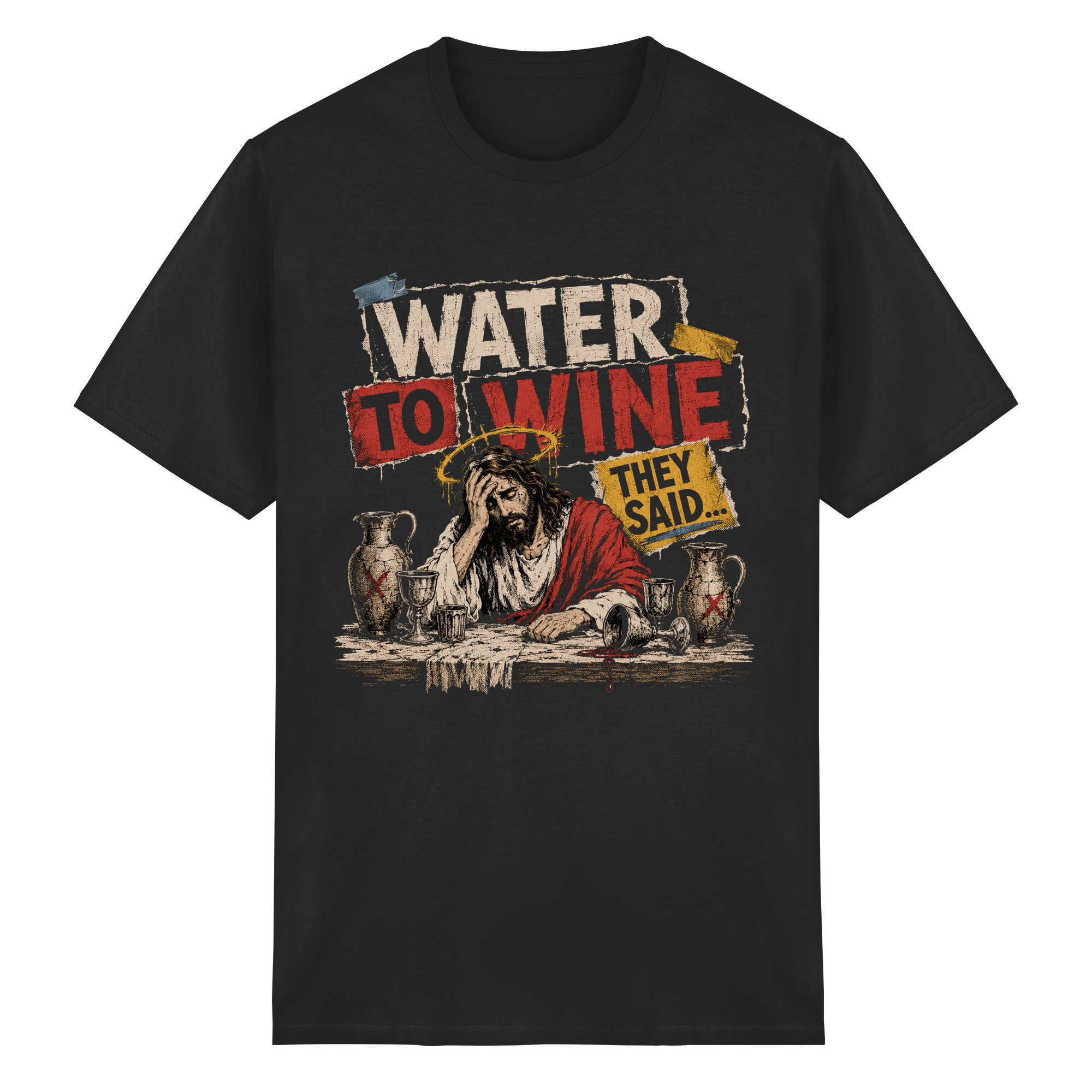 WATER TO WINE - Heavy Cotton T-Shirt