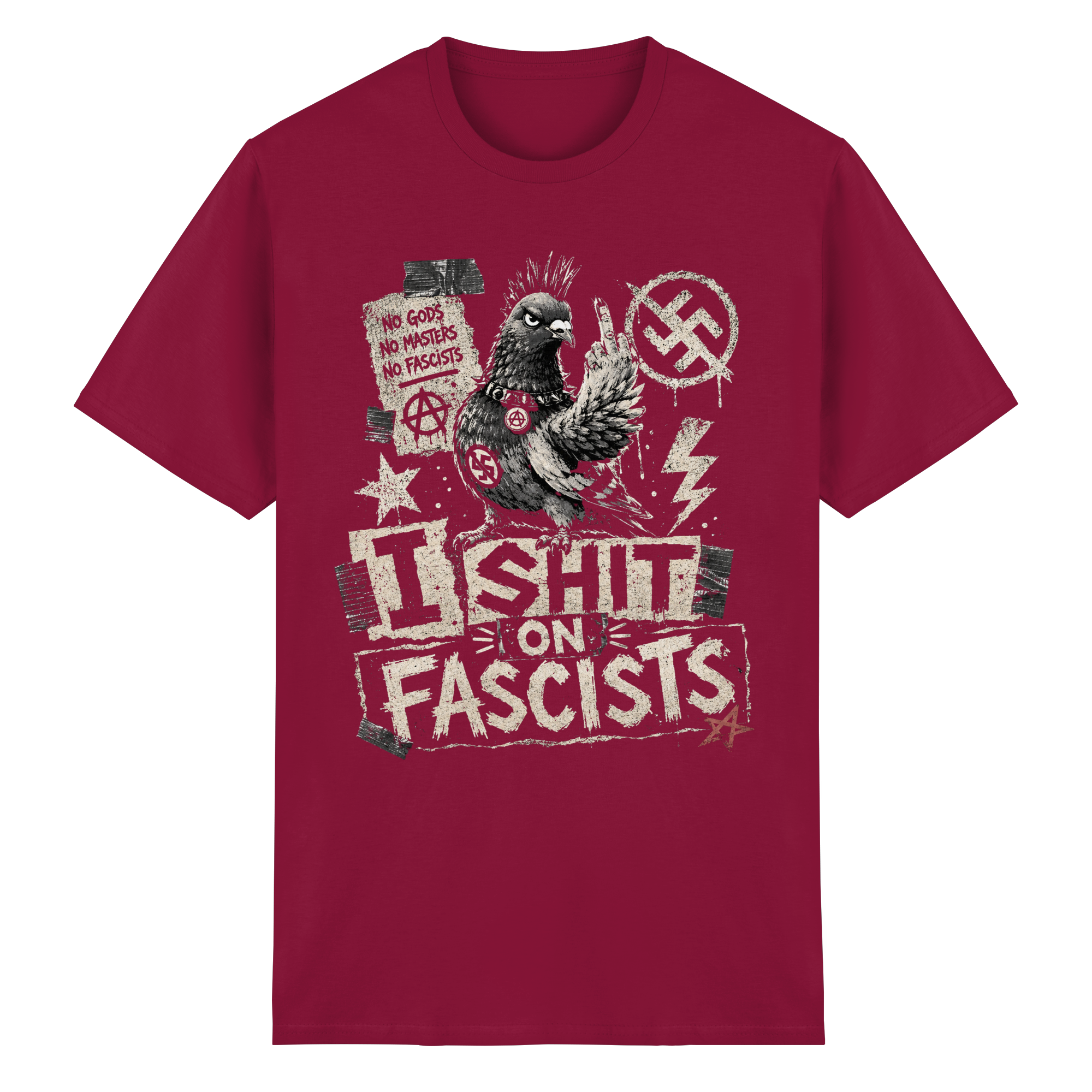 I SHIT ON FASCISTS - Heavy Cotton T-Shirt