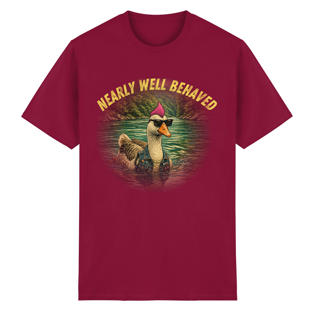 NEARLY BEHAVED - Heavy Cotton T-Shirt
