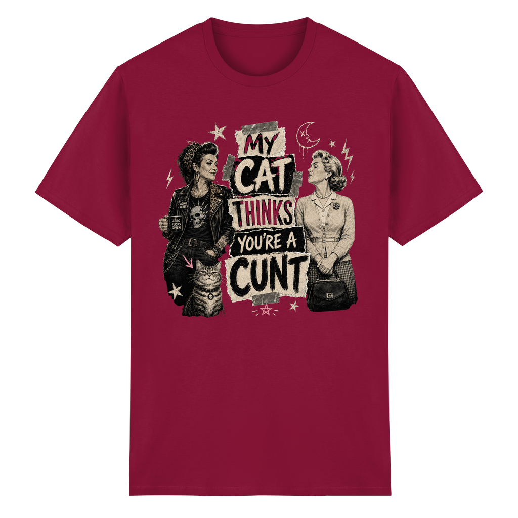 MY CAT THINKS... - Heavy Cotton T-Shirt