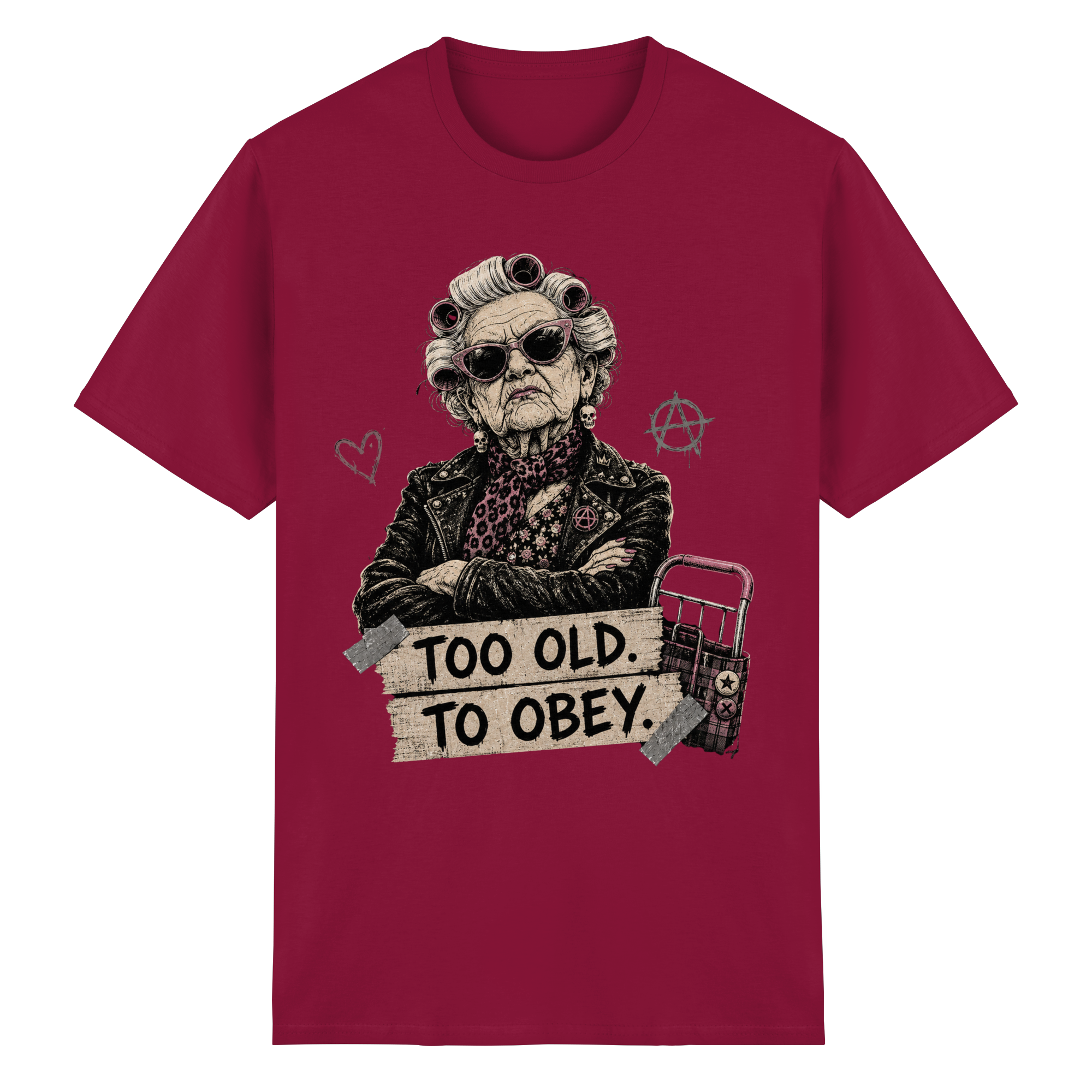TOO OLD TO OBEY - Heavy Cotton T-Shirt