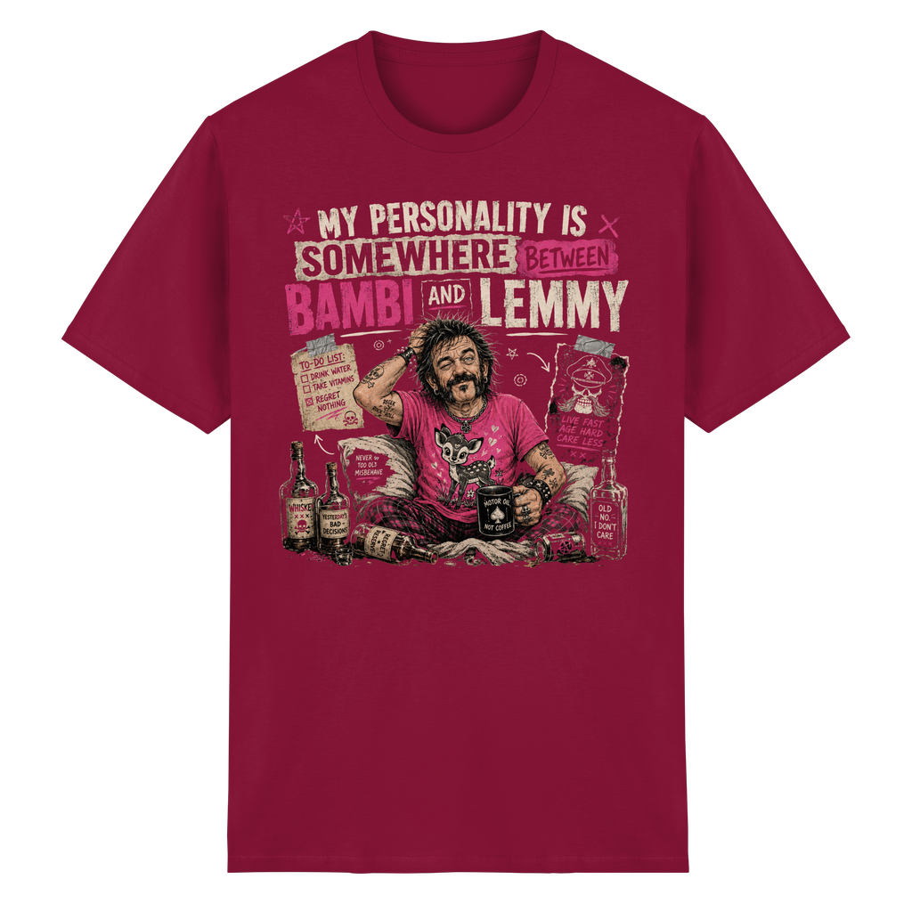 BETWEEN BAMBI & LEMMY - Heavy Cotton T-Shirt