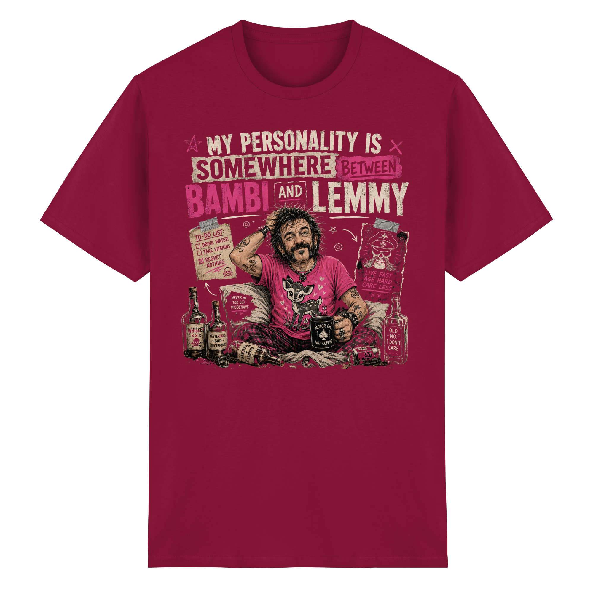 BETWEEN BAMBI & LEMMY - Heavy Cotton T-Shirt