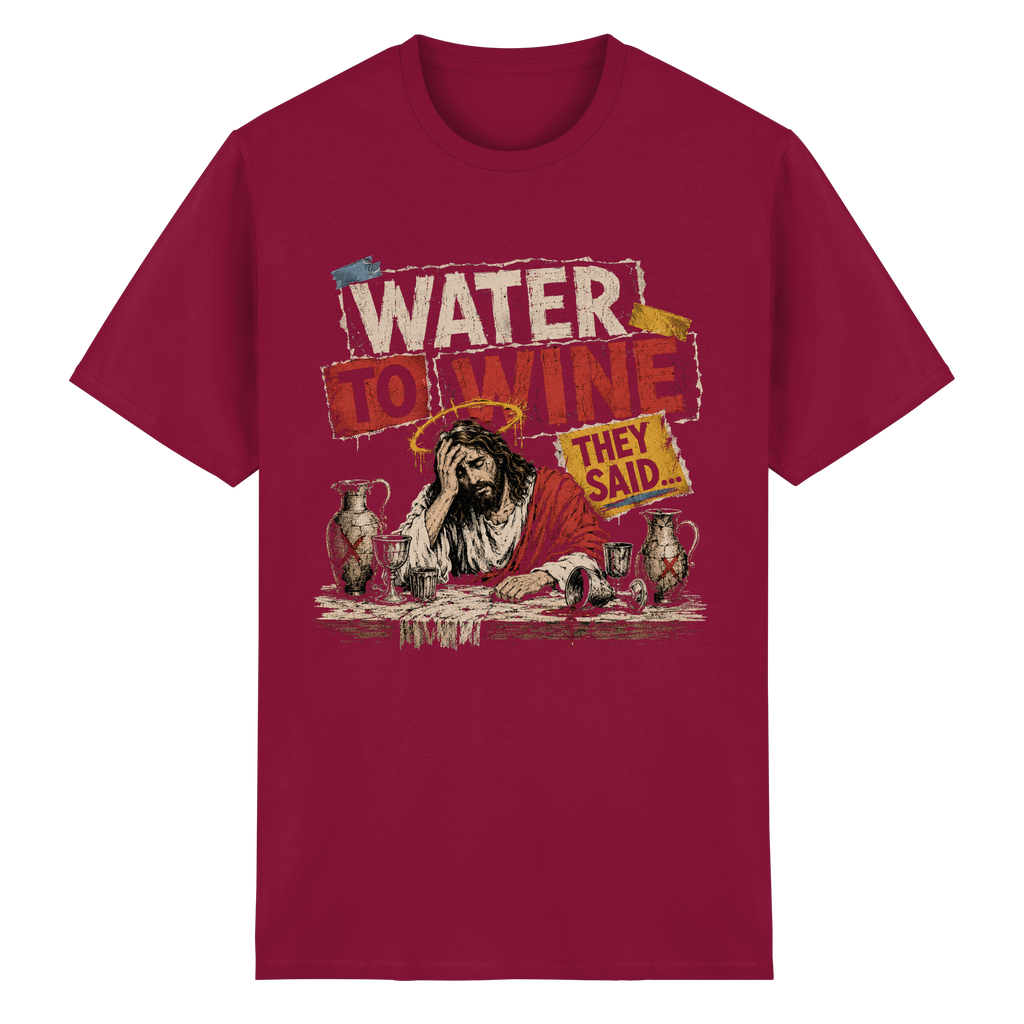 WATER TO WINE - Heavy Cotton T-Shirt