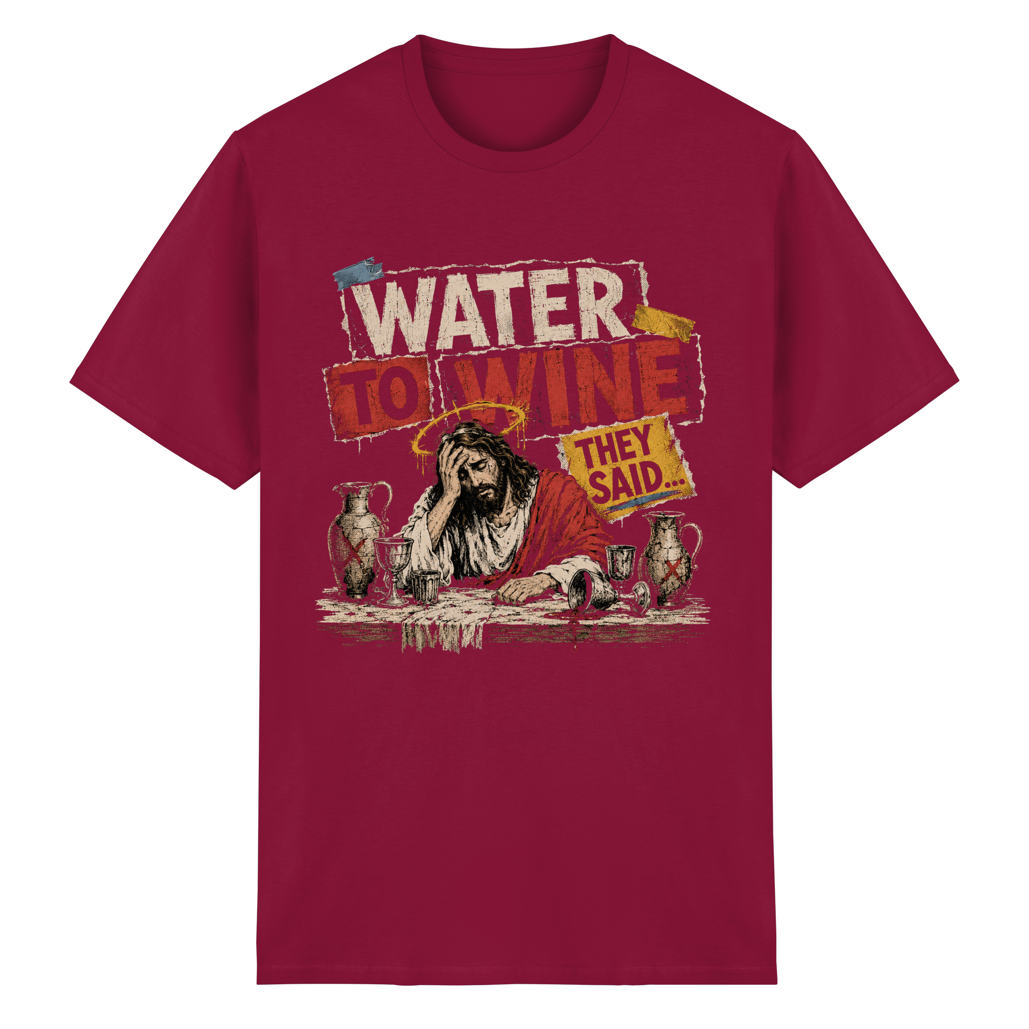 WATER TO WINE - Heavy Cotton T-Shirt
