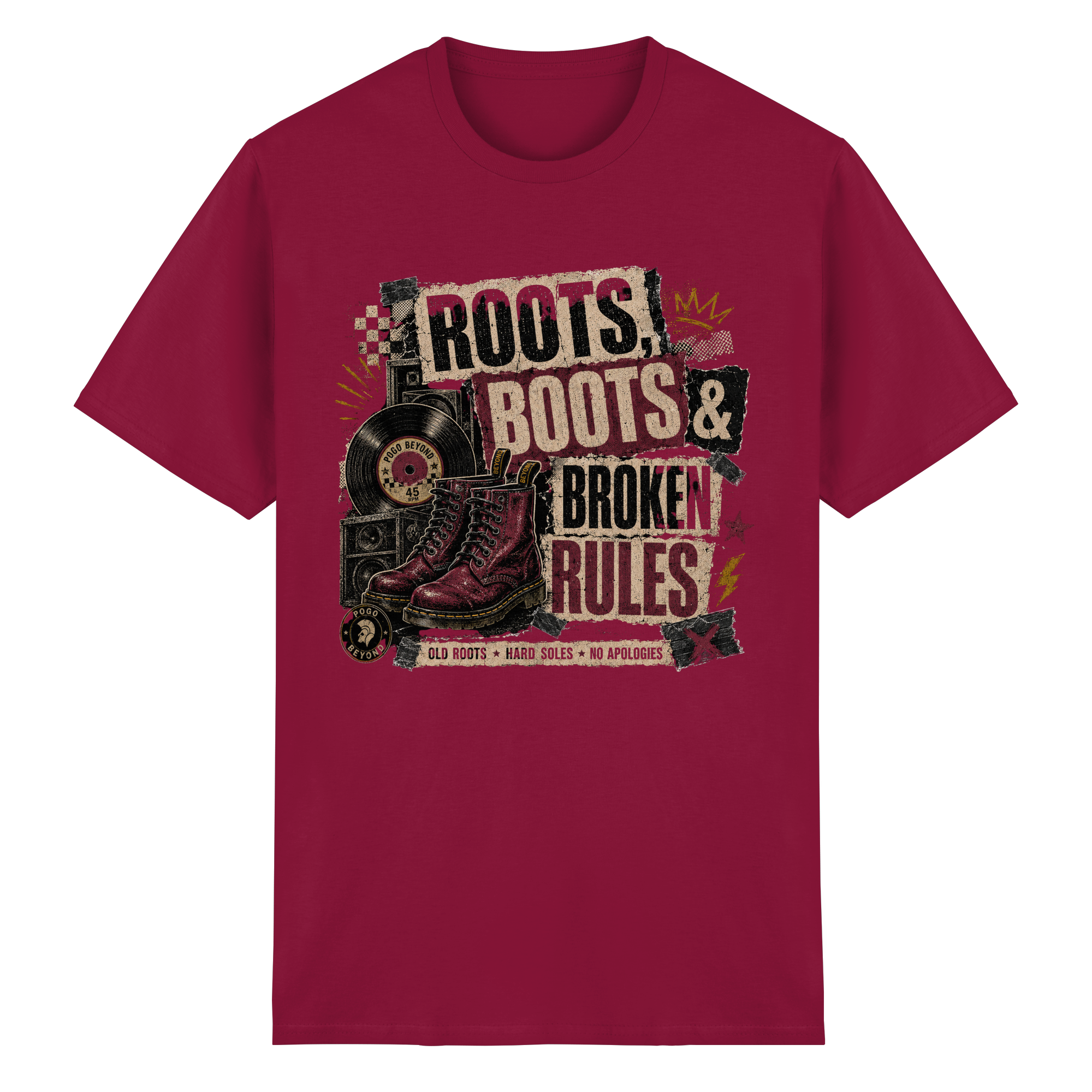 ROOTS, BOOTS, BROKEN RULES - Heavy Cotton T-Shirt