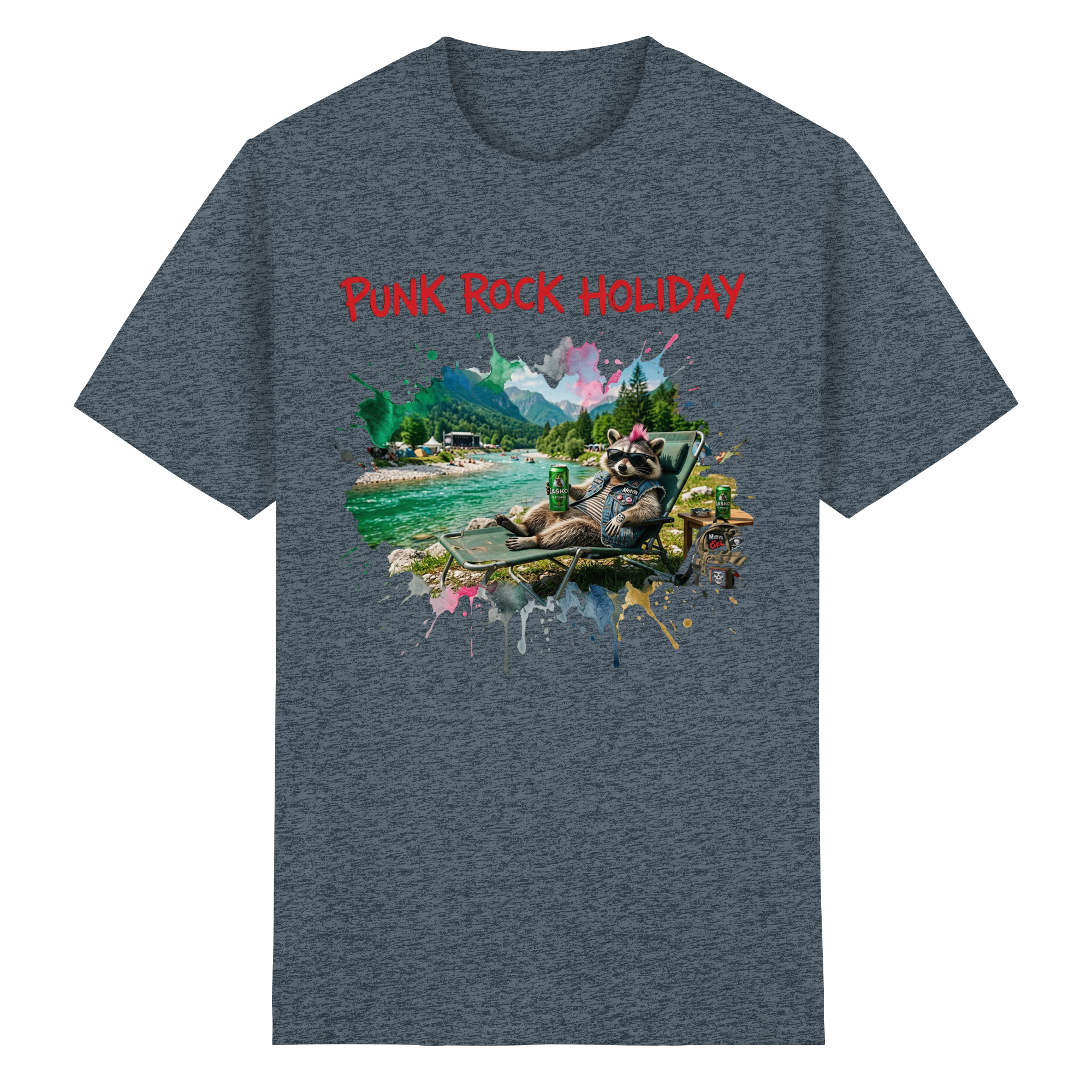 PUNK ROCK HOLIDAY - Lazy Rockoon - Heavy Cotton T-Shirt