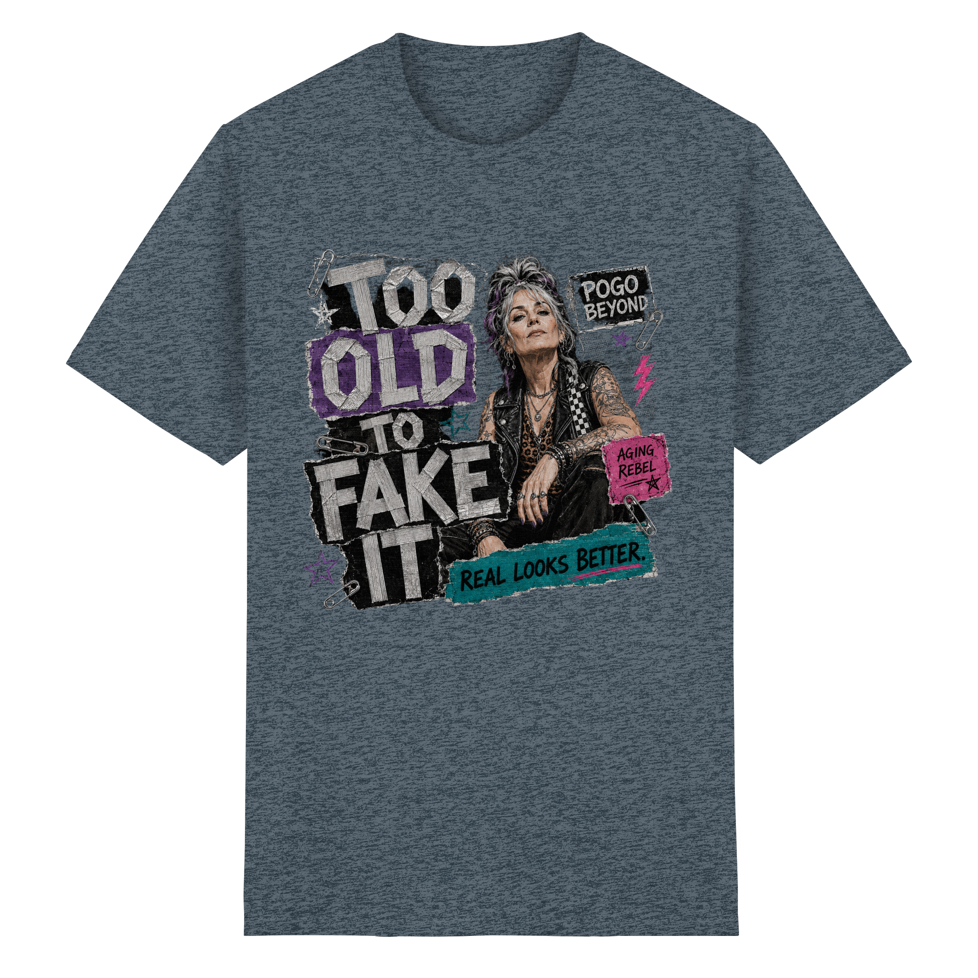 TOO OLD TO FAKE IT - Heavy Cotton T-Shirt